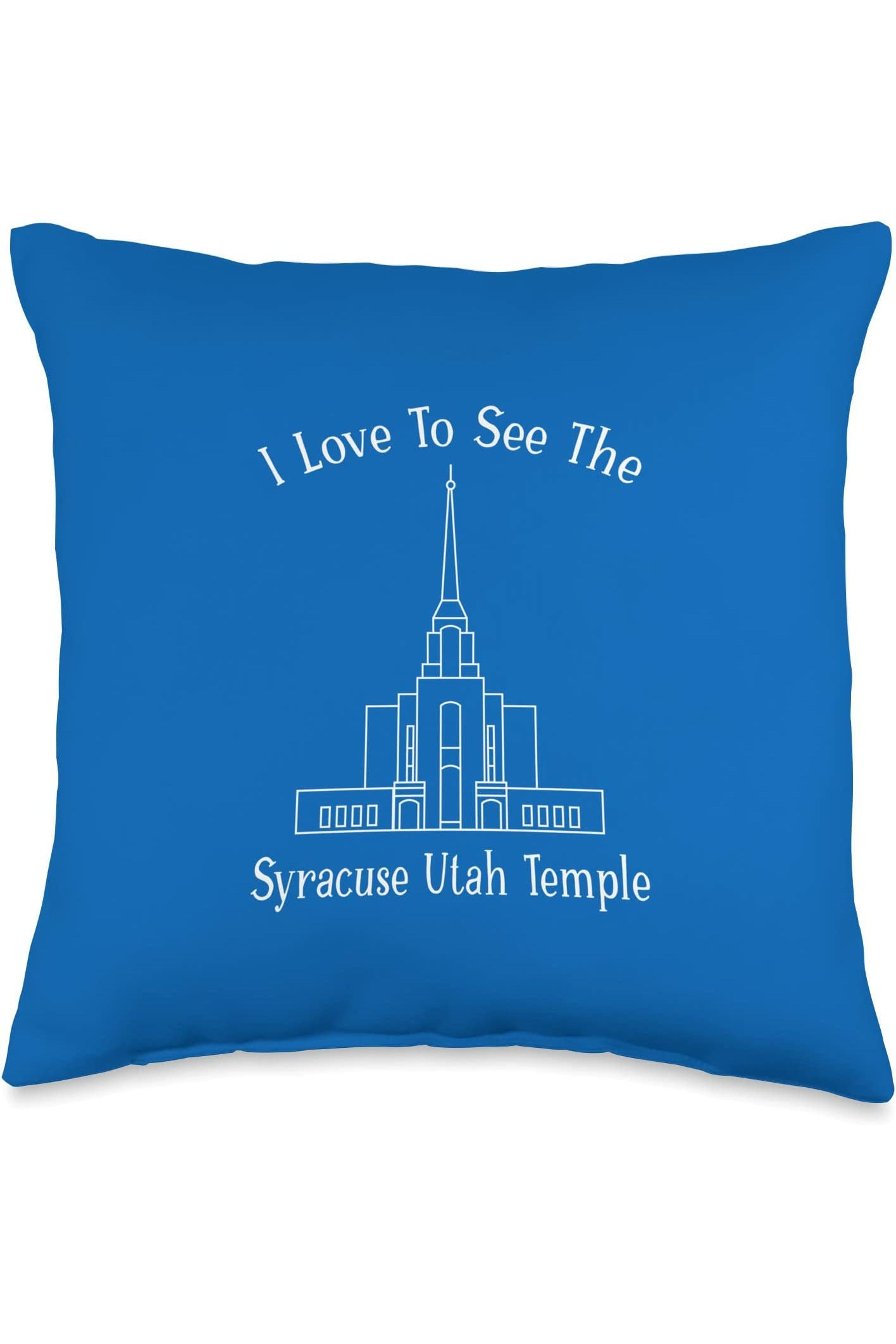 Syracuse Utah Temple Throw Pillows - Happy Style (English) US