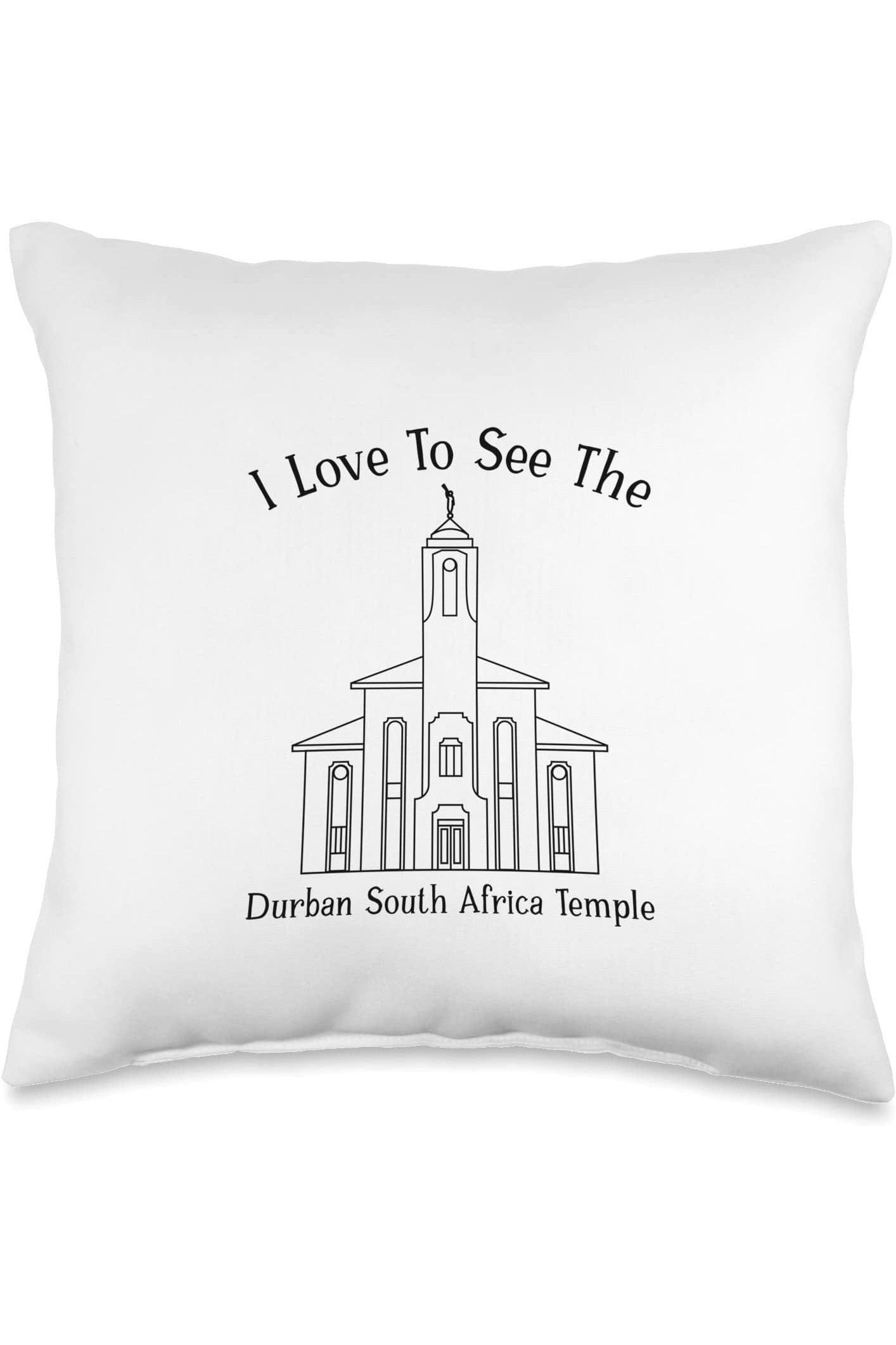 Durban South Africa Temple Throw Pillows - Happy Style (English) US