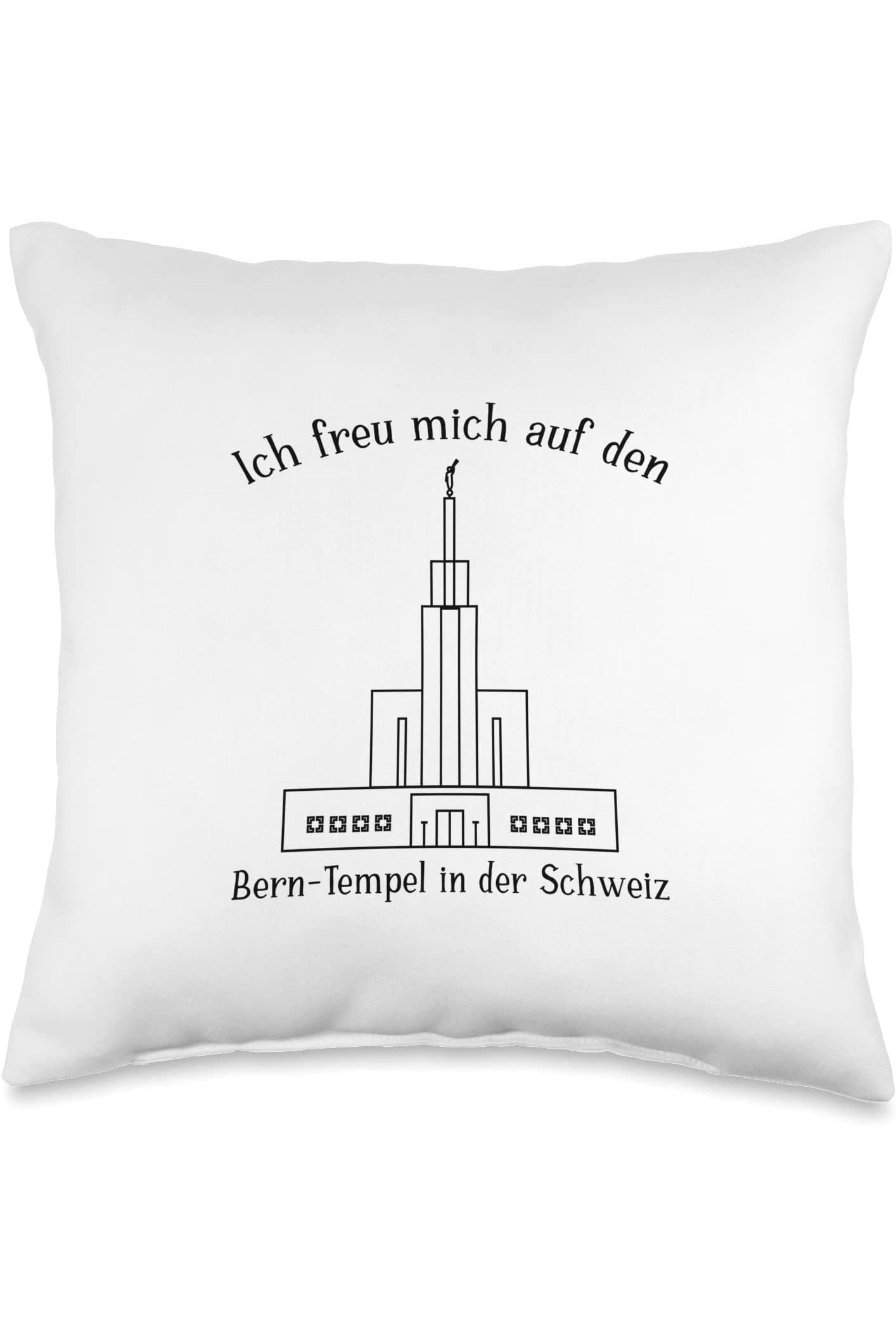 Bern Switzerland Temple Throw Pillows - Happy Style (German) US