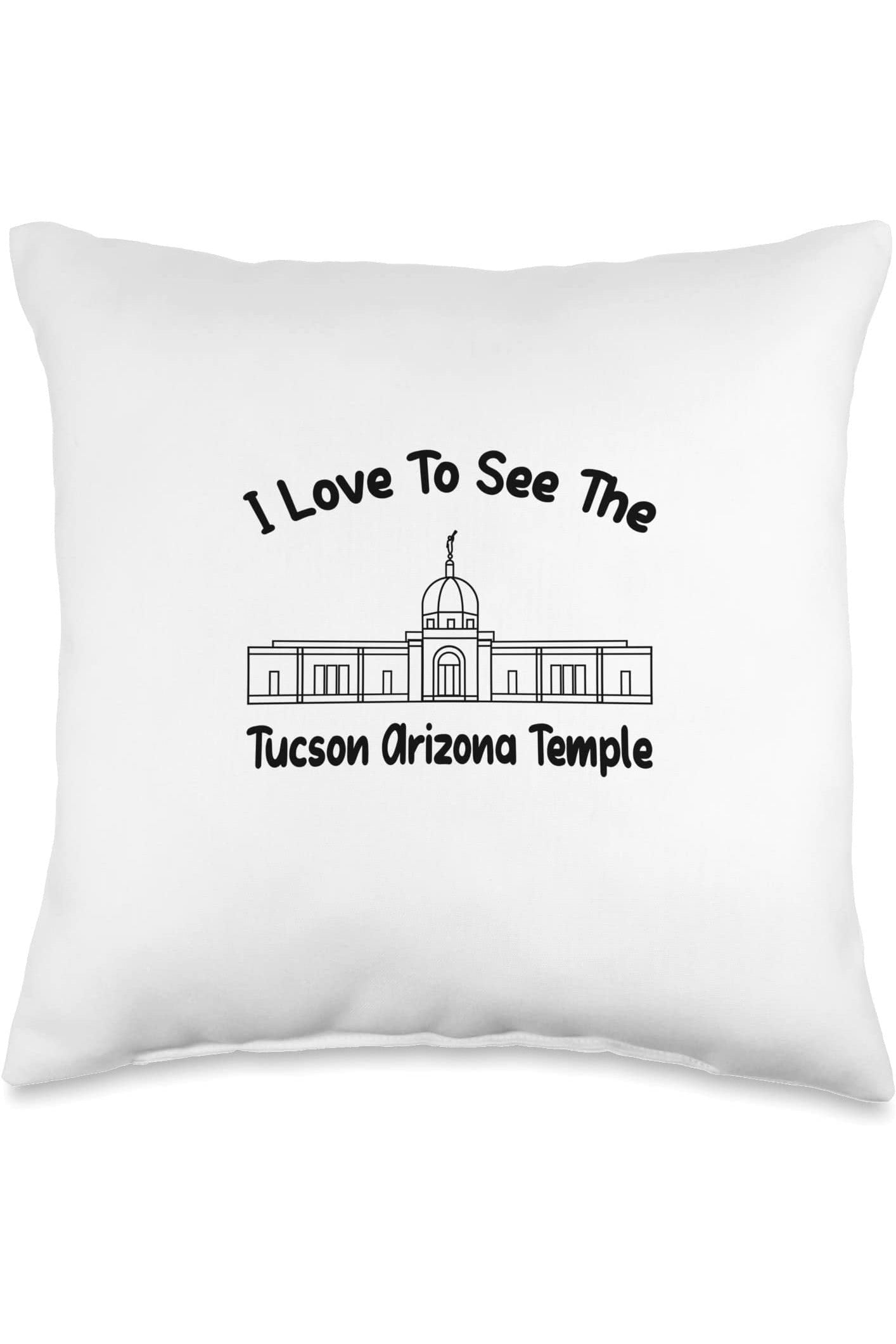 Tucson Arizona Temple Throw Pillows - Primary Style (English) US