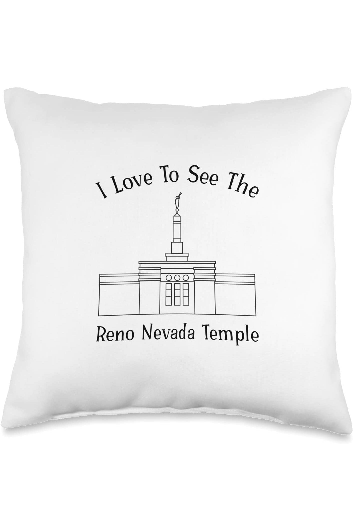 Reno Nevada Temple Throw Pillows - Happy Style (English) US
