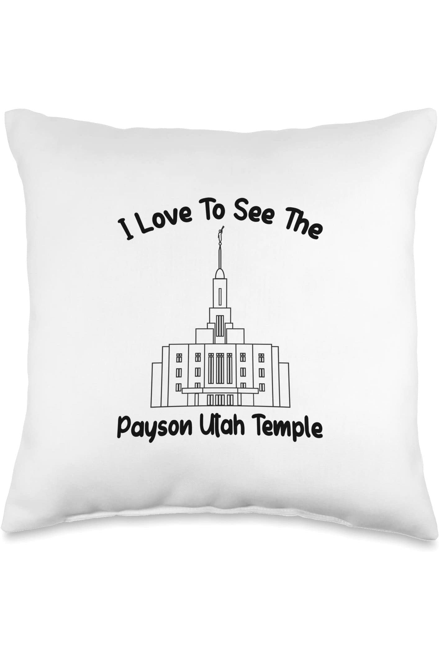 Payson Utah Temple Throw Pillows - Primary Style (English) US