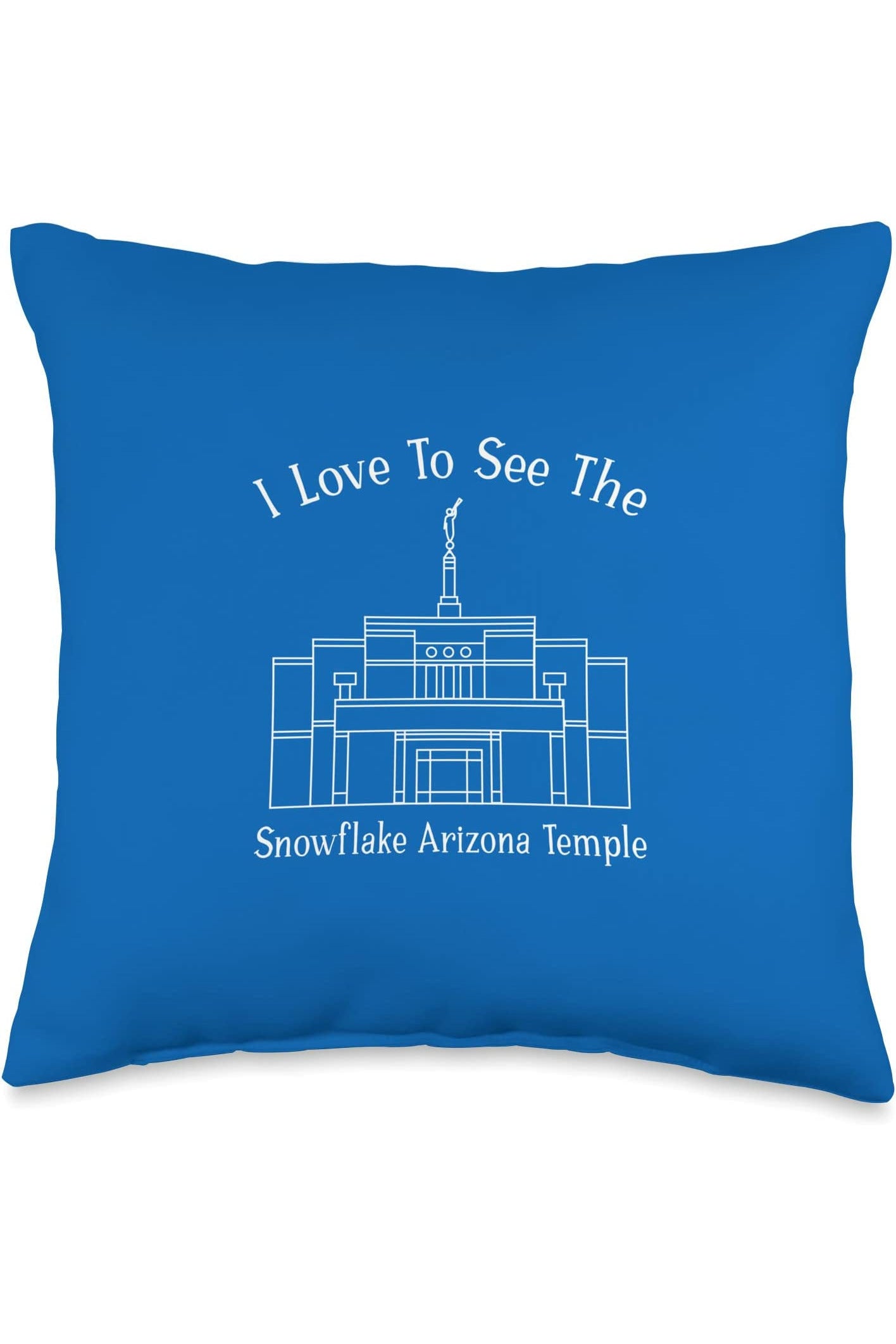 Snowflake Arizona Temple Throw Pillows - Happy Style (English) US