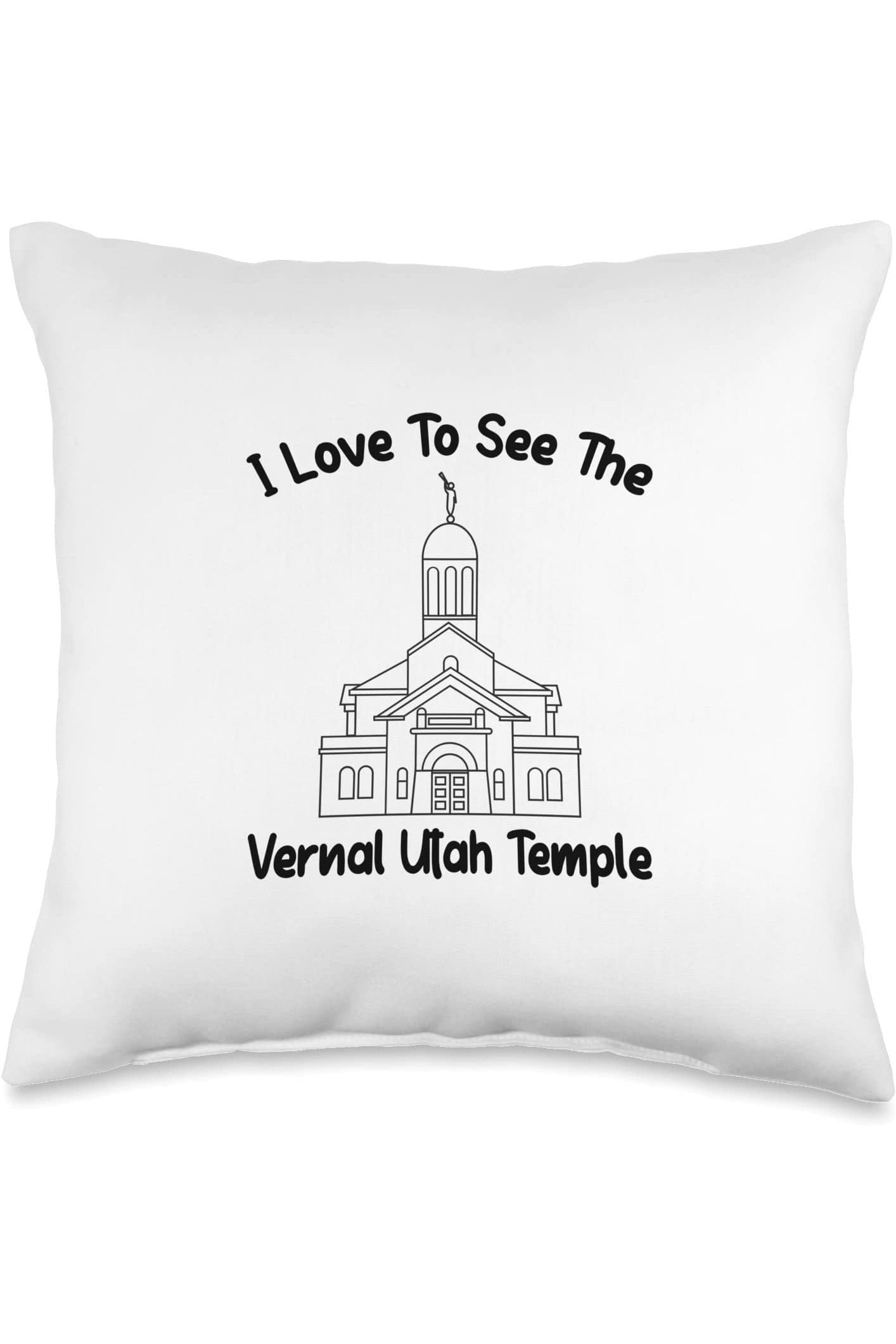 Vernal Utah Temple Throw Pillows - Primary Style (English) US