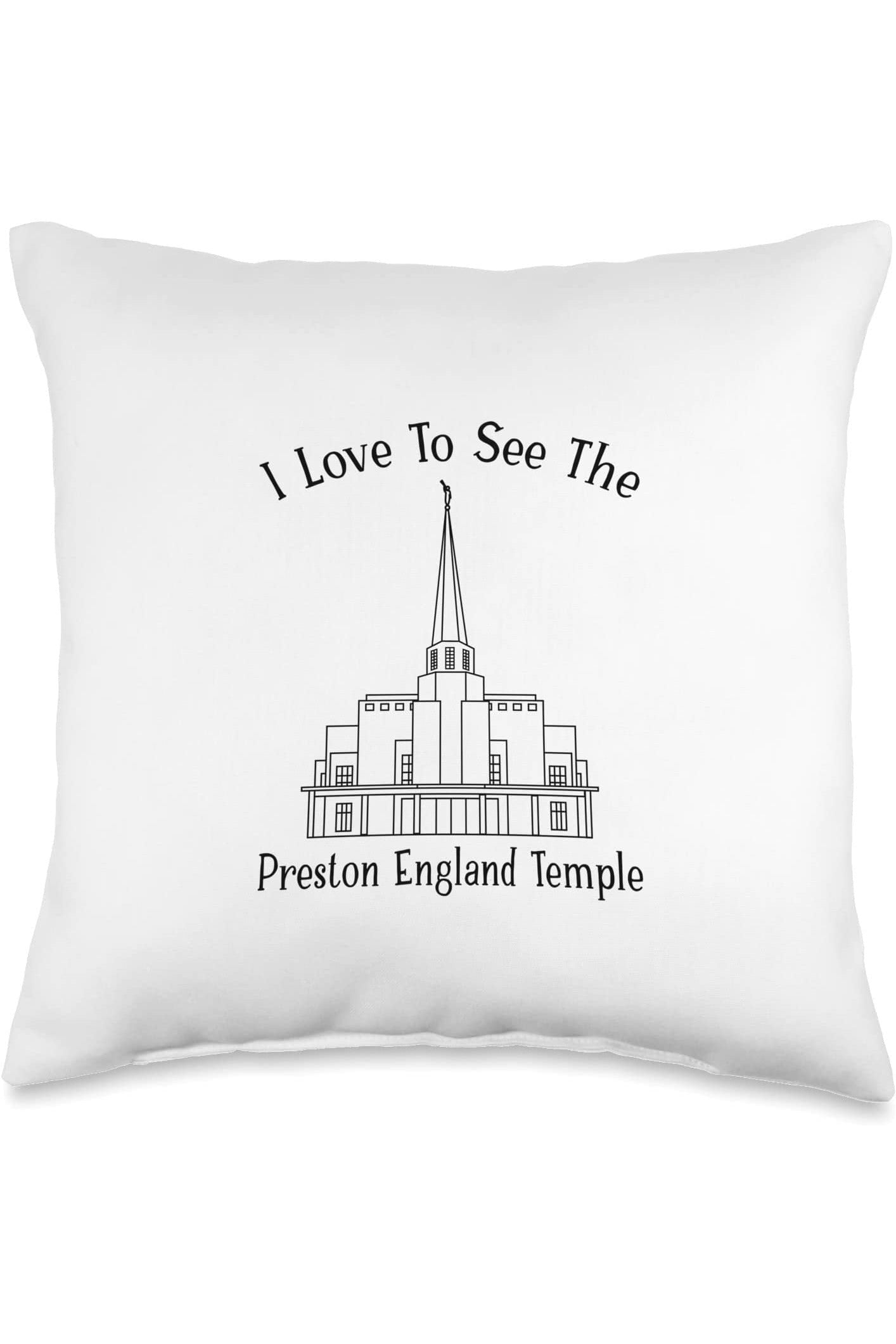 Preston England Temple Throw Pillows - Happy Style (English) US