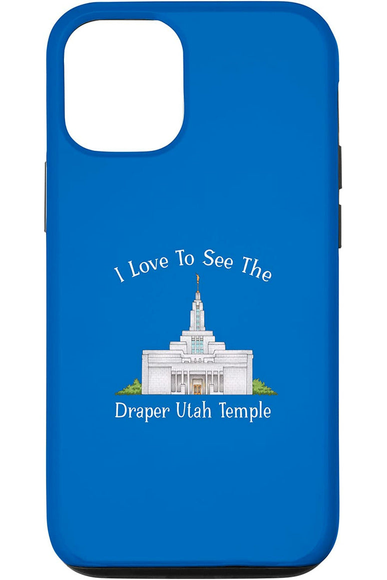 Draper Utah Temple Apple iPhone Cases - Happy Style (English) US