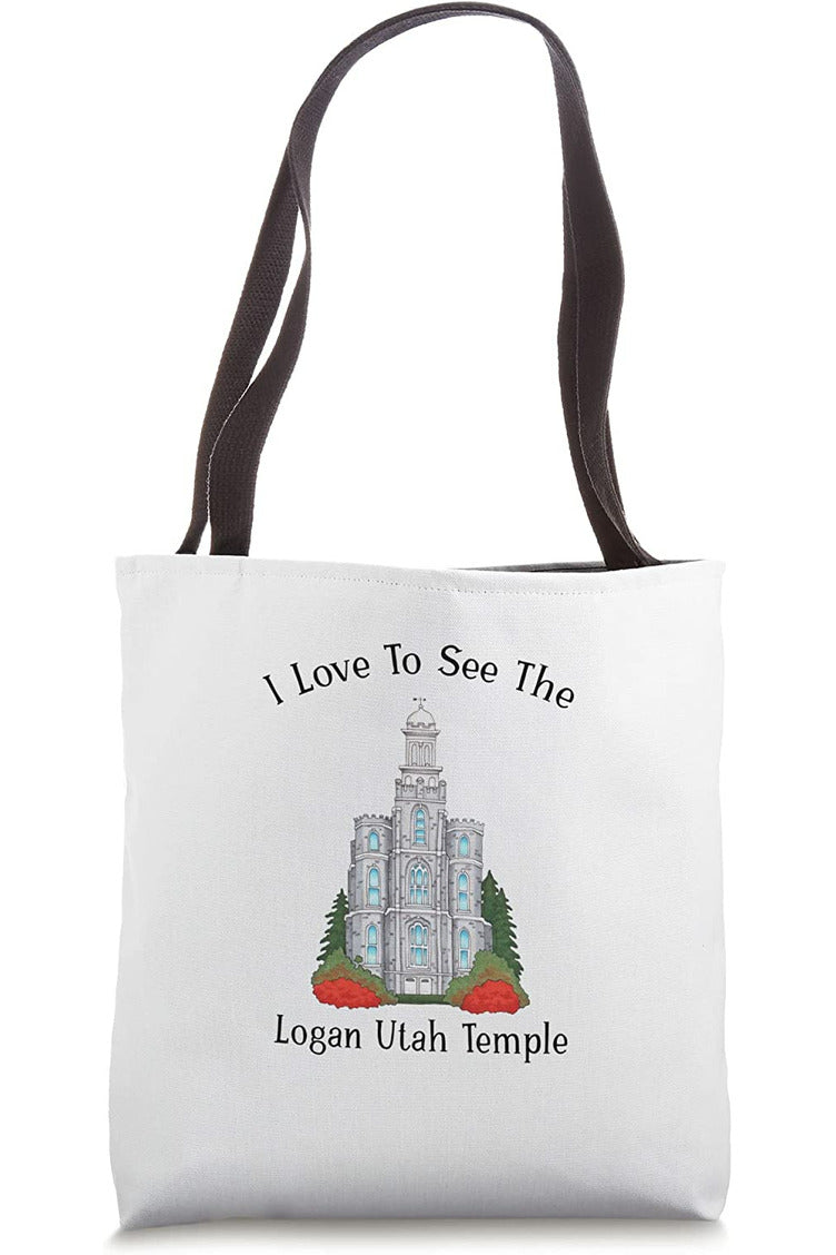 Logan Utah Temple Tote Bag - Happy Style (English) US