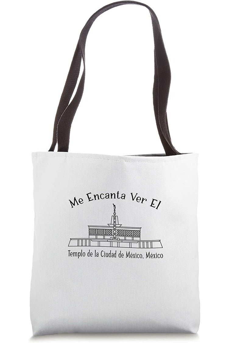 Mexico City Mexico Temple Tote Bag - Happy Style (Spanish) US