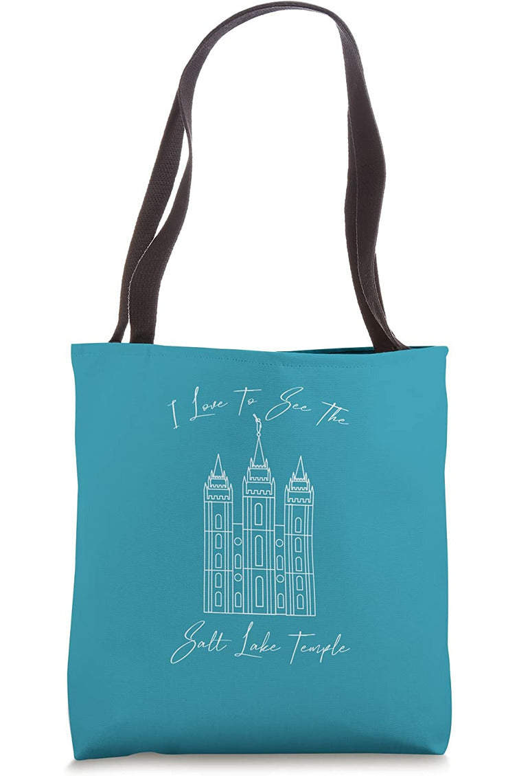 Salt Lake Temple Tote Bag - Calligraphy Style (English) US