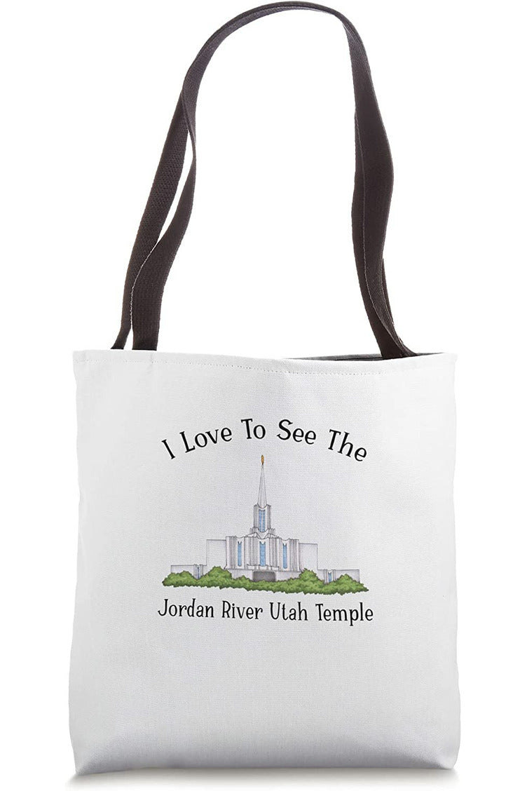 Jordan River Utah Temple Tote Bag - Happy Style (English) US