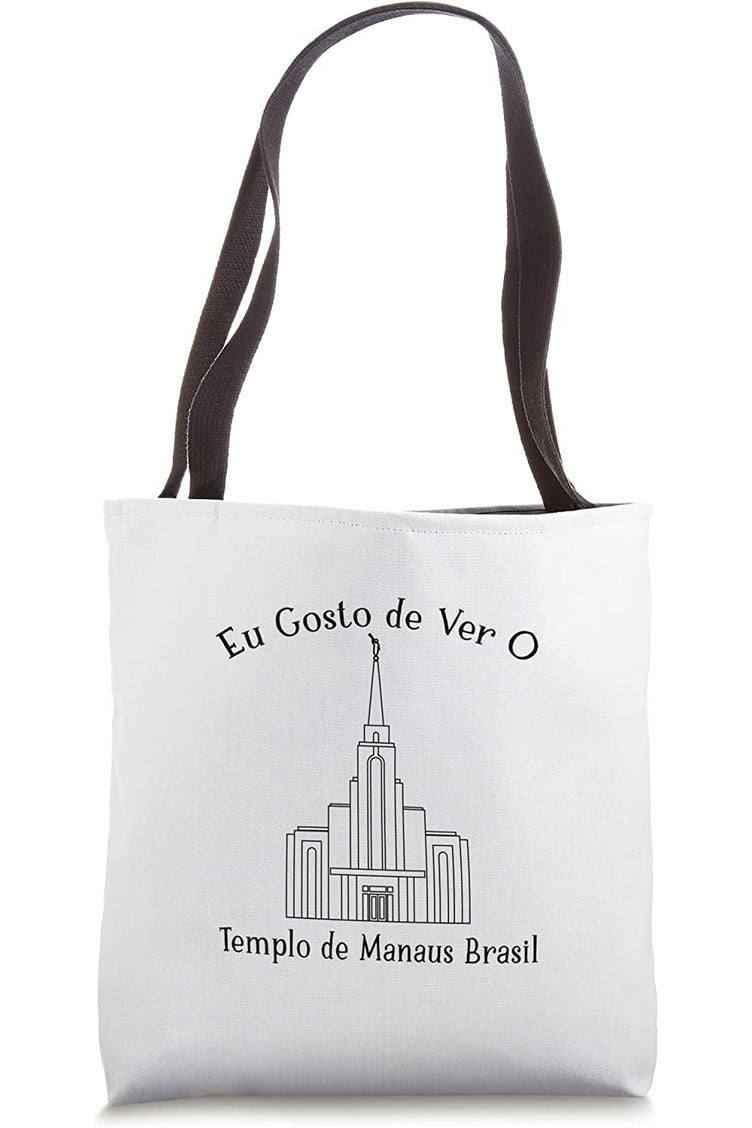 Manaus Brazil Temple Tote Bag - Happy Style (Portuguese) US