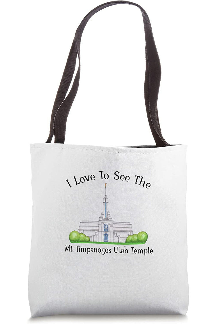 Mt Timpanogos Utah Temple Tote Bag - Happy Style (English) US