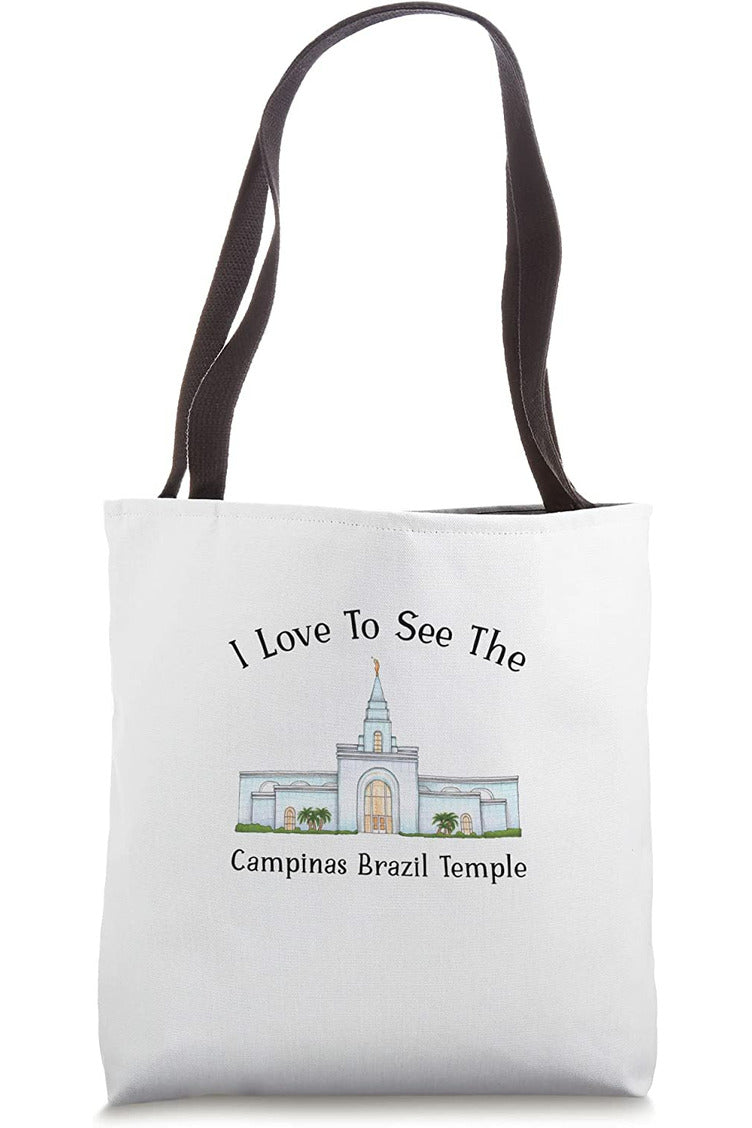 Campinas Brazil Temple Tote Bag - Happy Style (English) US