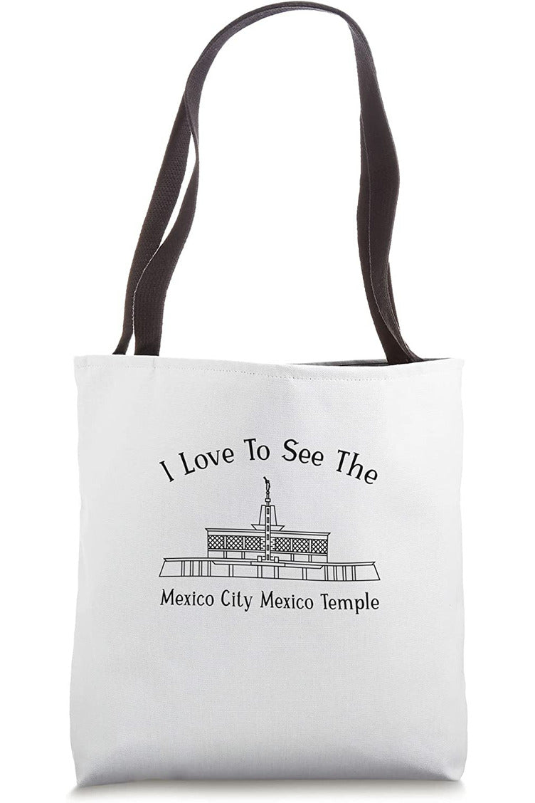 Mexico City Mexico Temple Tote Bag - Happy Style (English) US