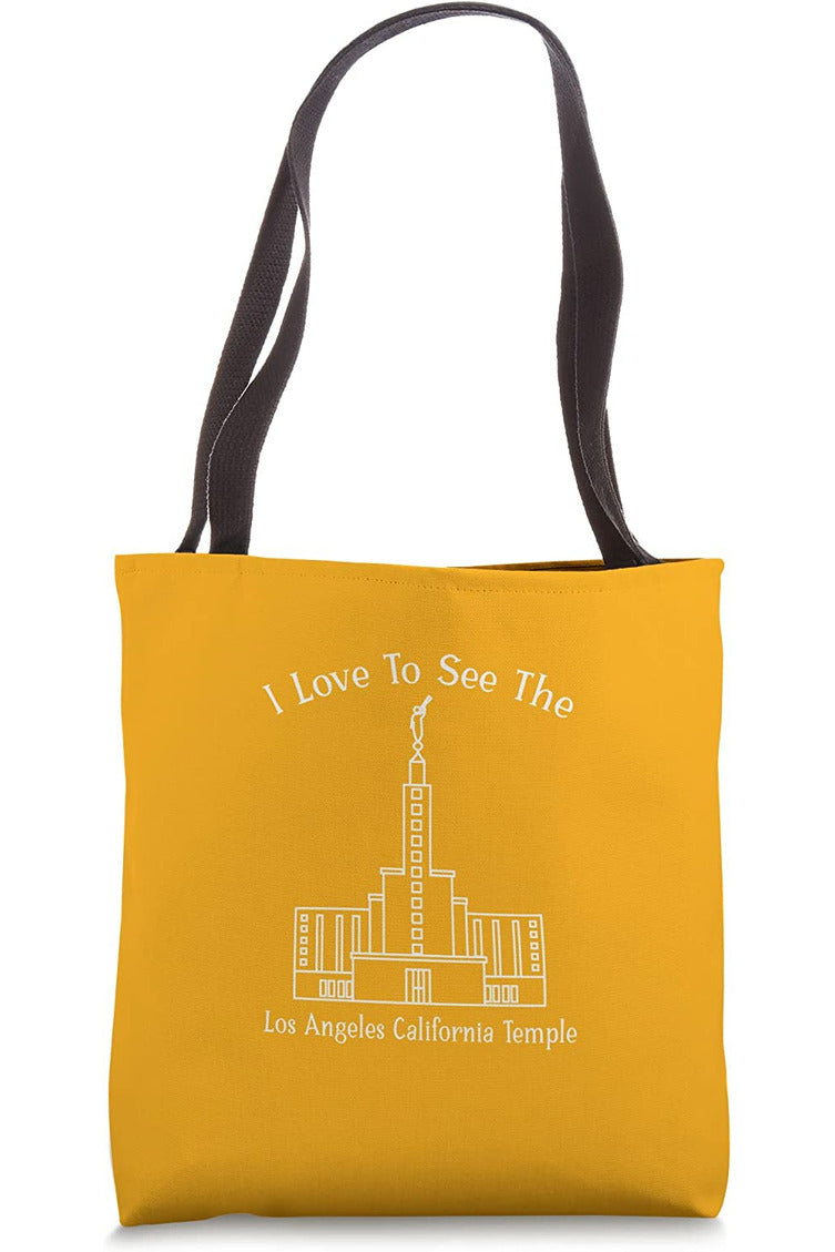 Los Angeles California Temple Tote Bag - Happy Style (English) US