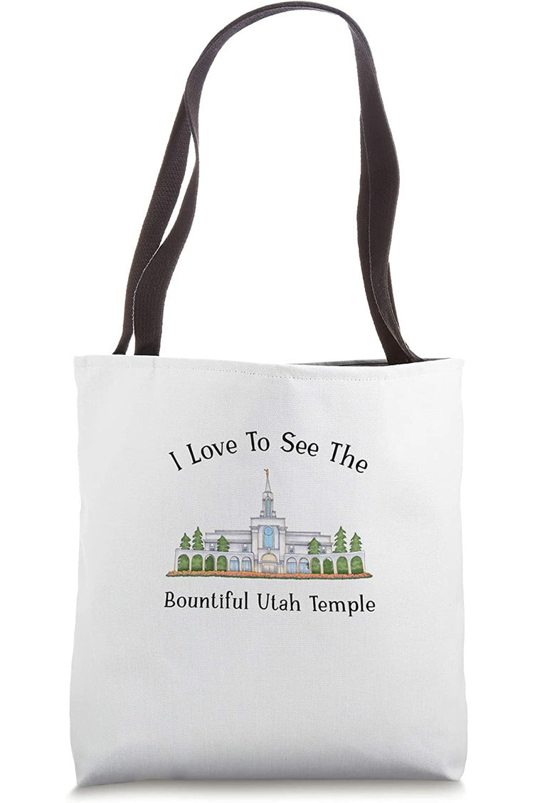 Bountiful Utah Temple Tote Bag - Happy Style (English) US