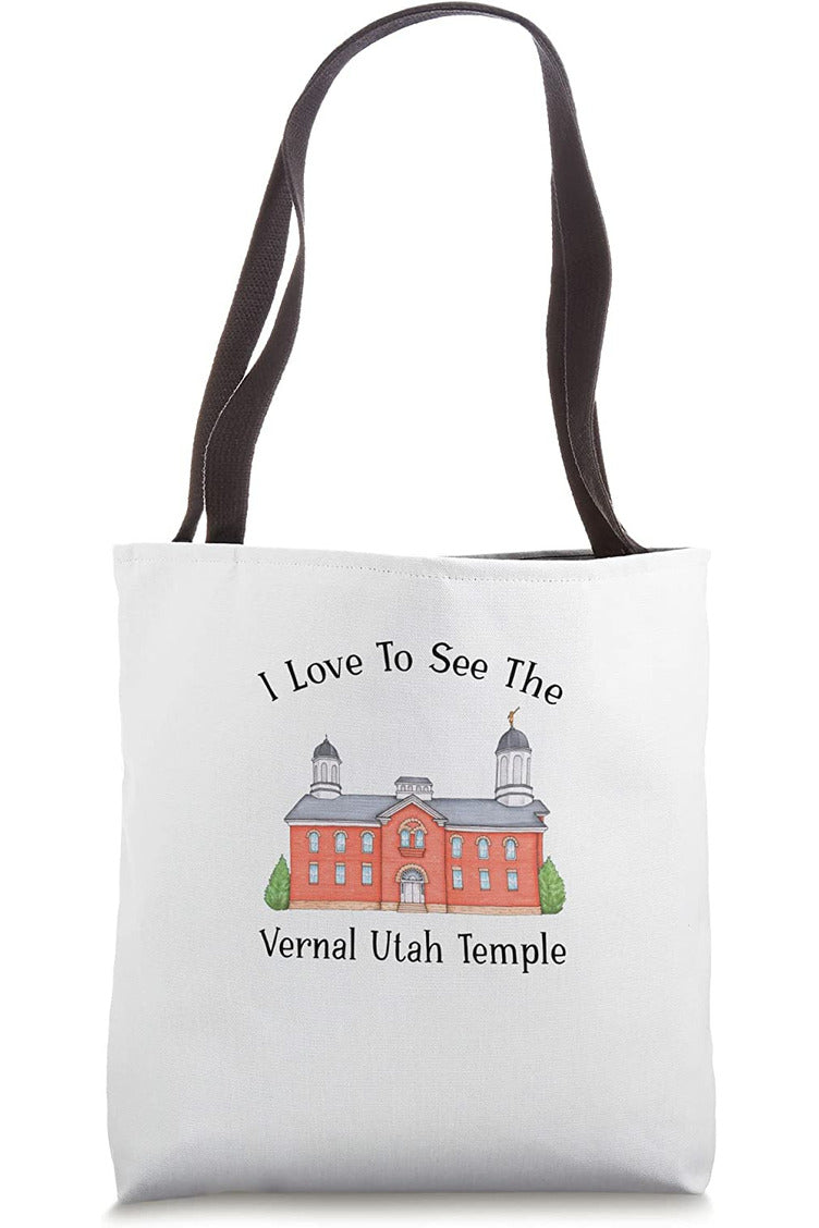 Vernal Utah Temple Tote Bag - Happy Style (English) US