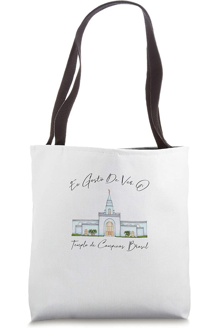 Templo de Manaus Brasil Tote Bag - Calligraphy Style (Portuguese) US