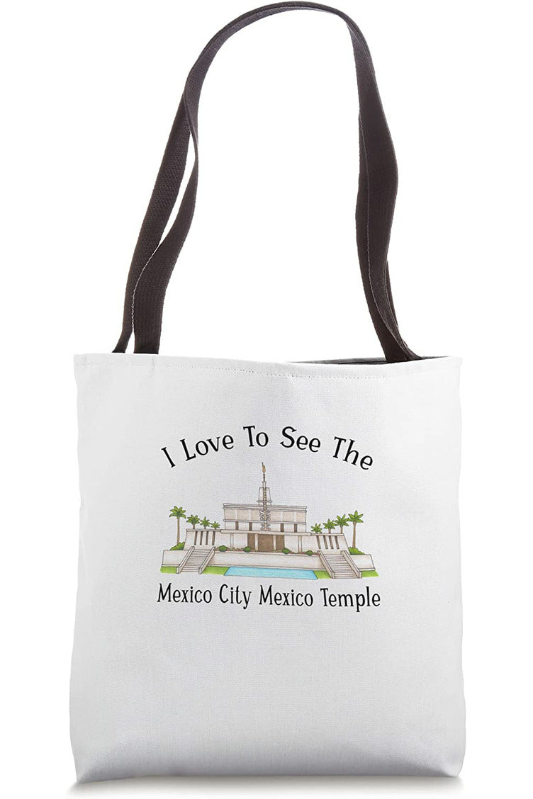 Mexico City Mexico Temple Tote Bag - Happy Style (English) US
