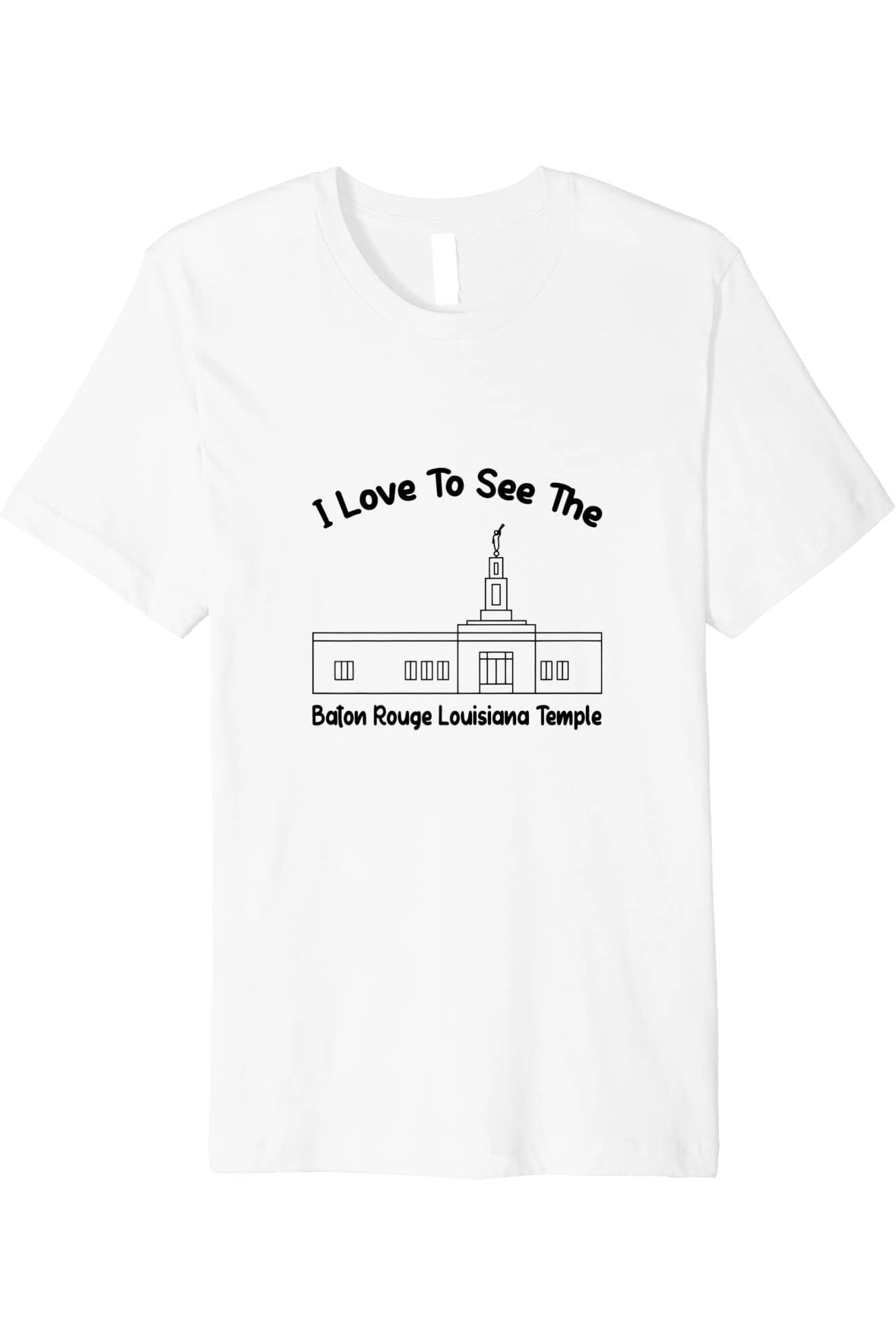 Baton Rouge Louisiana Temple T-Shirt - Premium - Primary Style (English) US