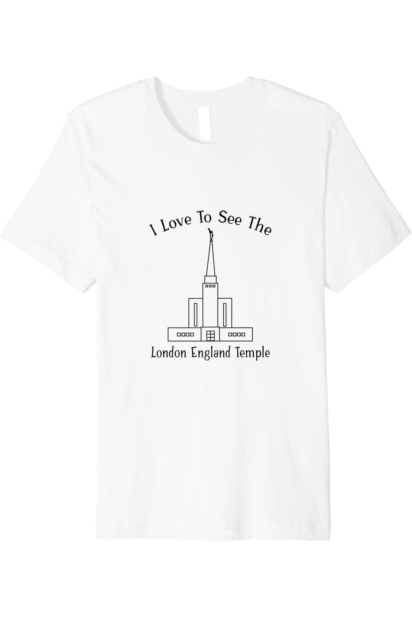 London England Temple T-Shirt - Premium - Happy Style (English) US