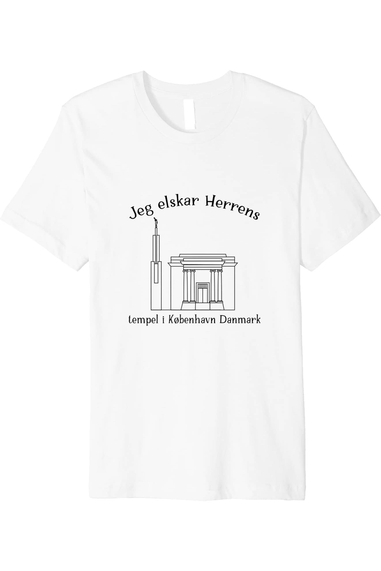 Copenhagen Denmark Temple T-Shirt - Premium - Happy Style (Danish) US