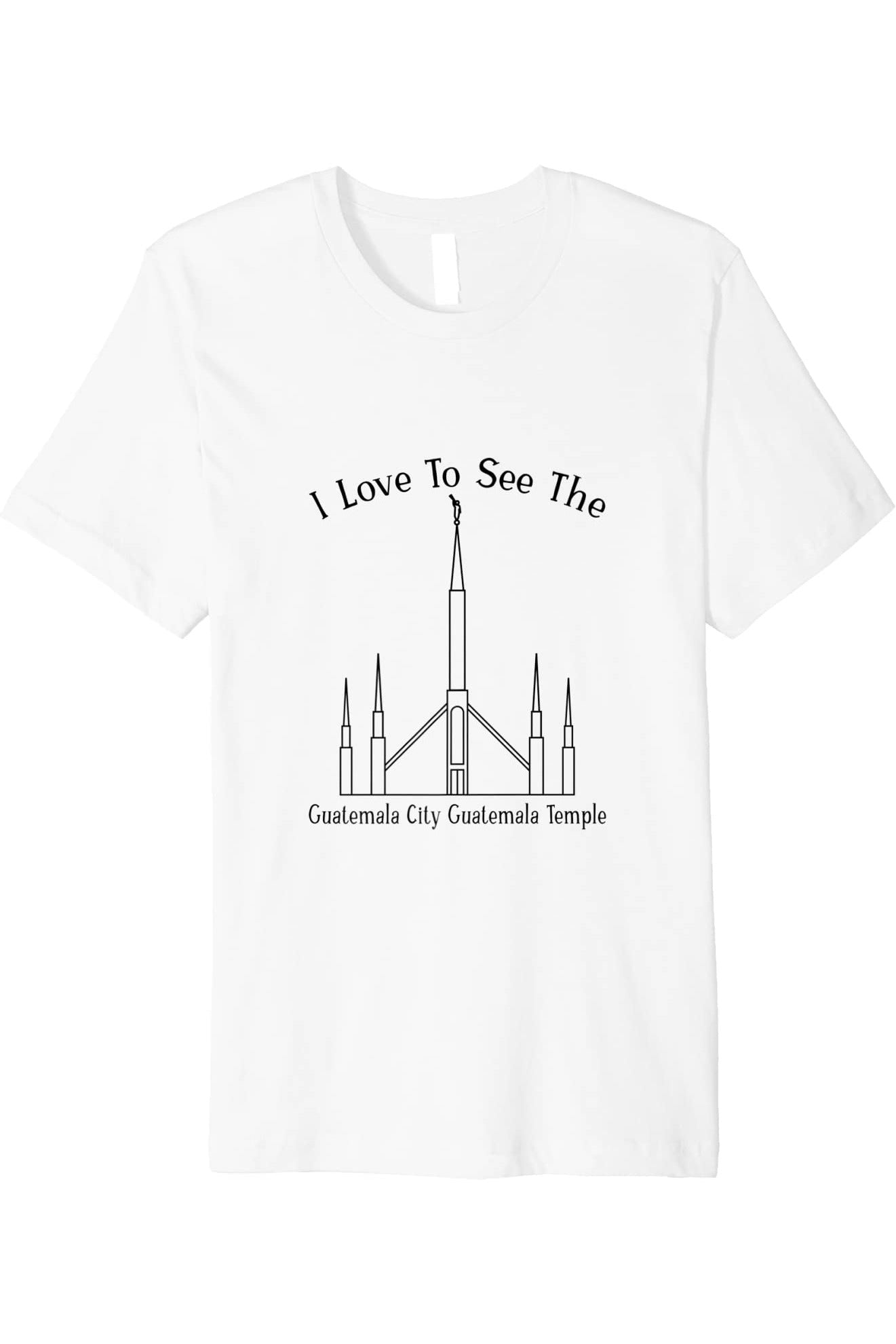 Guatemala City Guatemala Temple T-Shirt - Premium - Happy Style (English) US