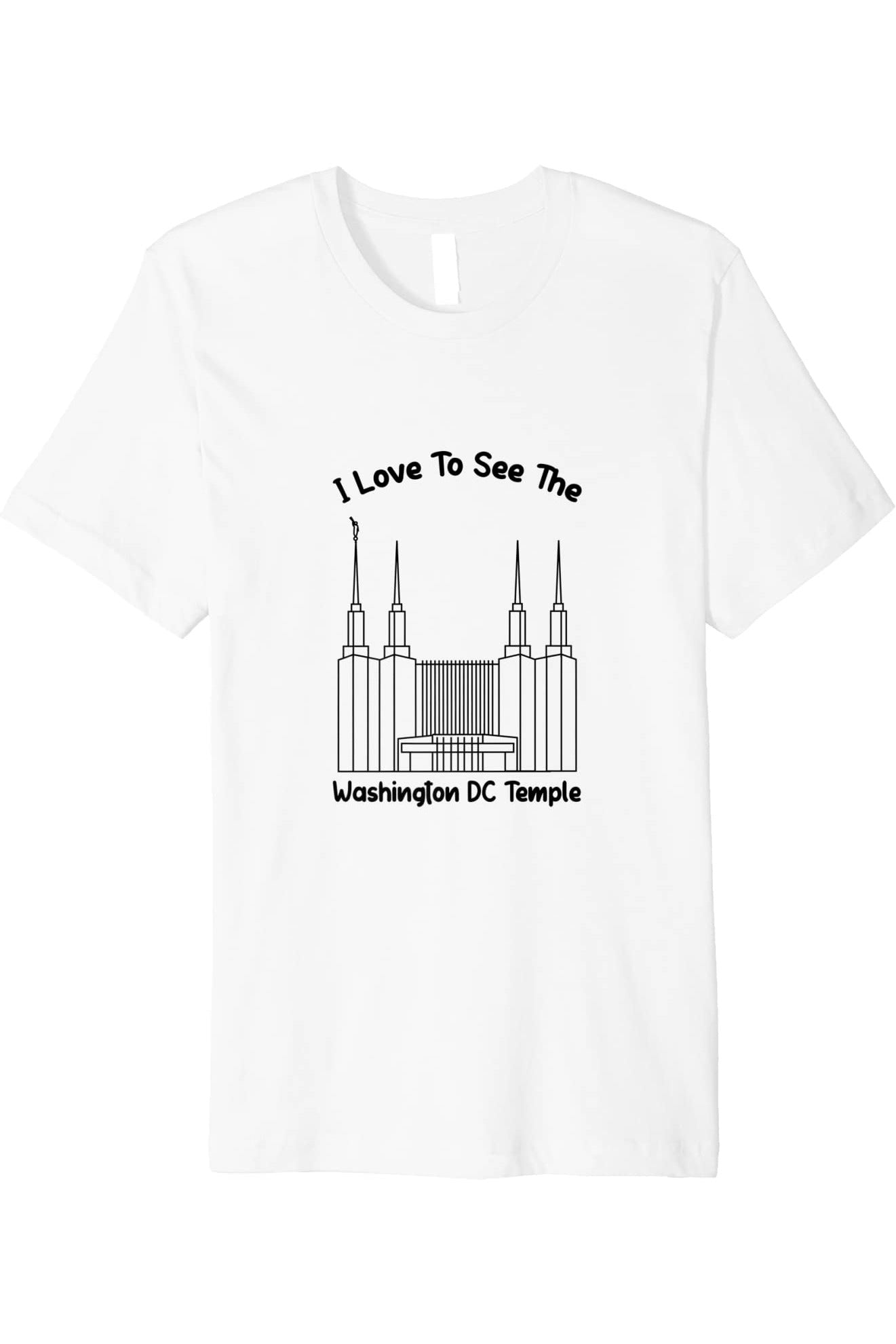 Washington DC Temple T-Shirt - Premium - Primary Style (English) US