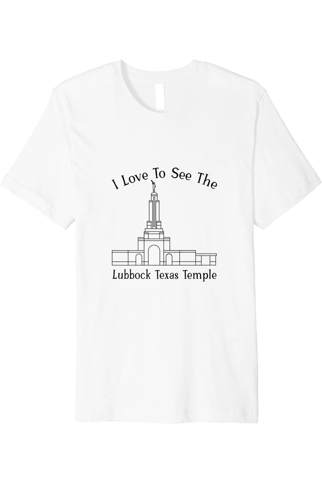 Lubbock Texas Temple T-Shirt - Premium - Happy Style (English) US