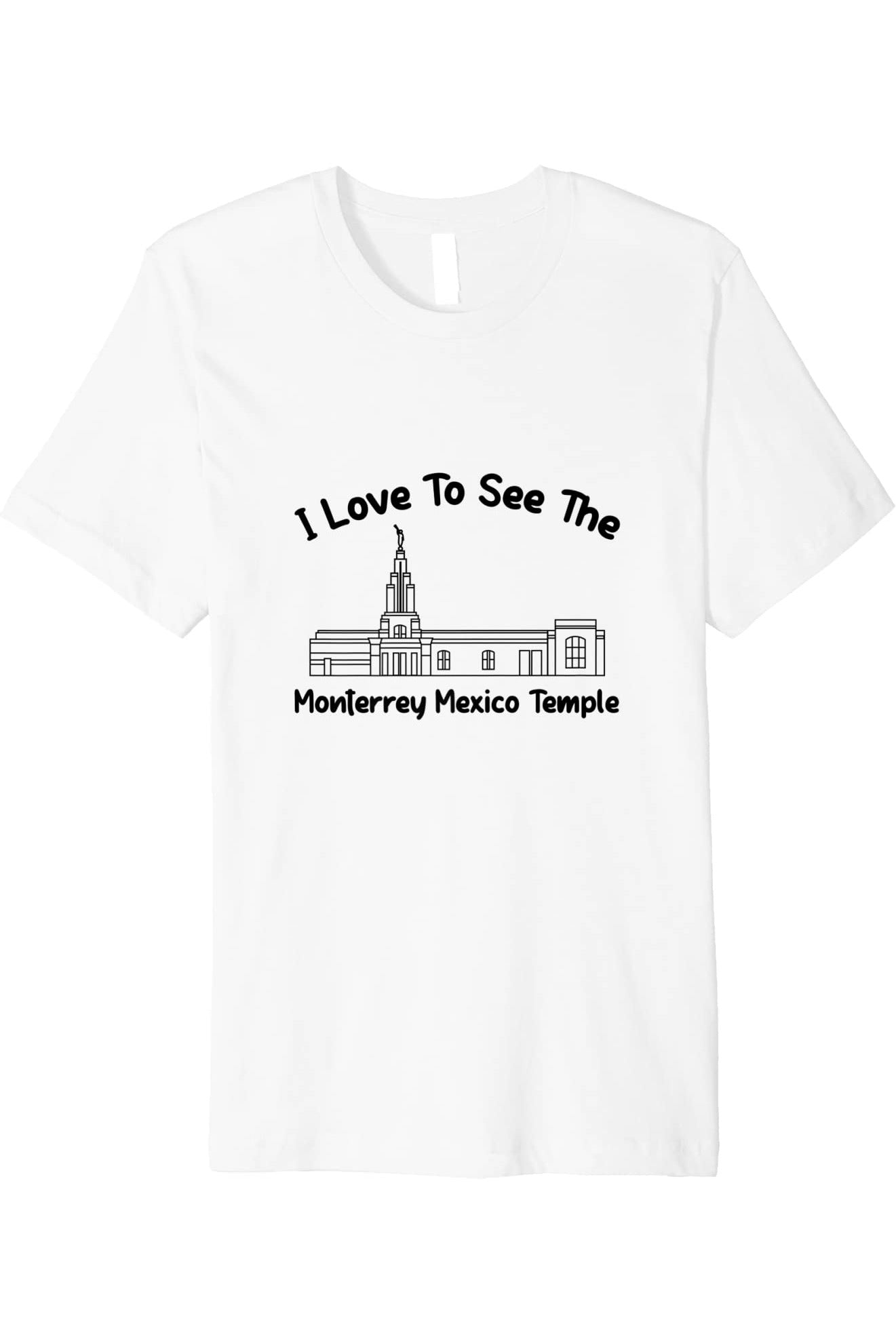 Monterrey Mexico Temple T-Shirt - Premium - Primary Style (English) US