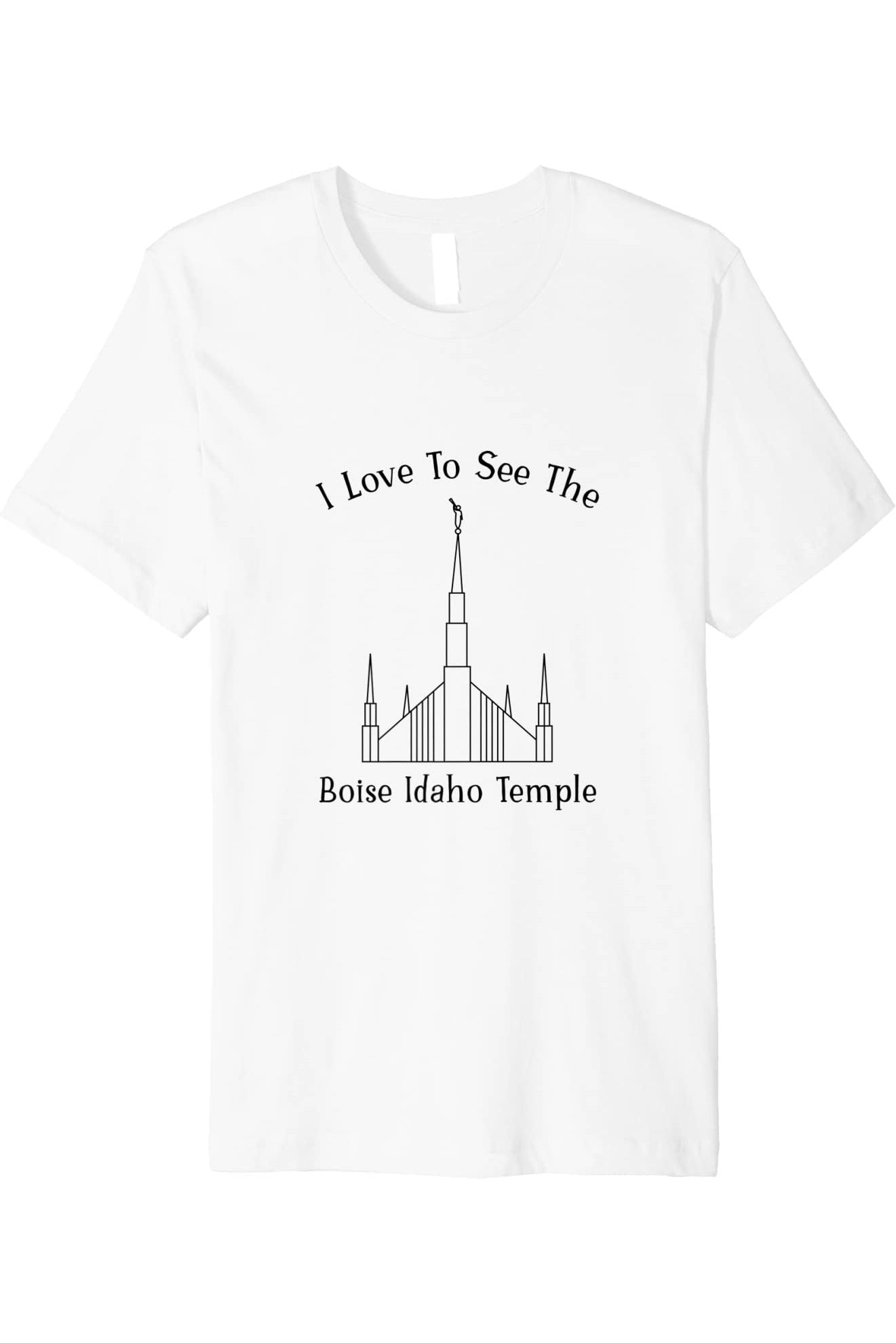 Boise Idaho Temple T-Shirt - Premium - Happy Style (English) US