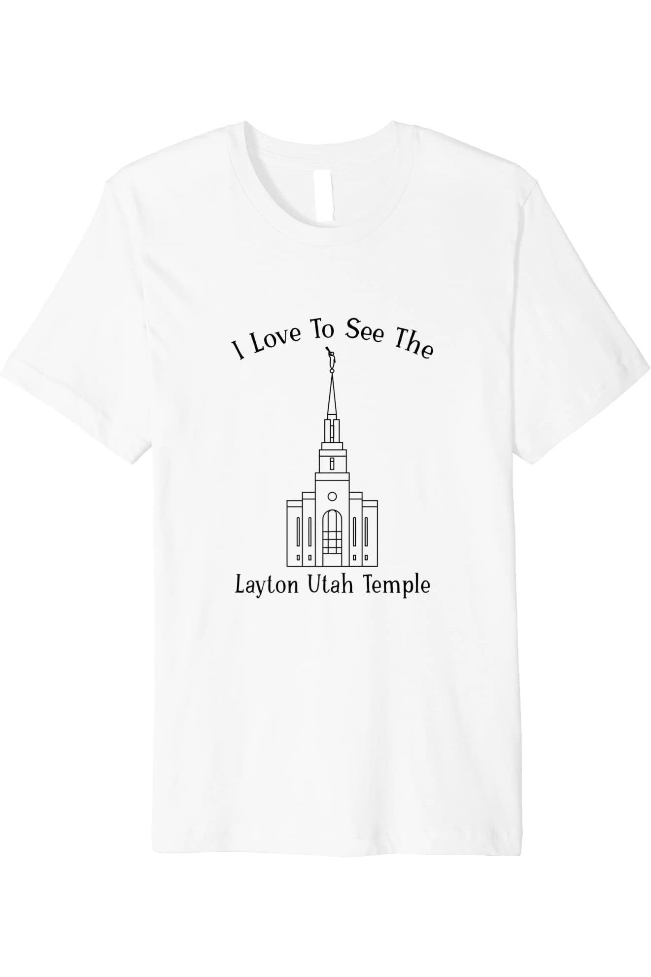 Layton Utah Temple T-Shirt - Premium - Happy Style (English) US