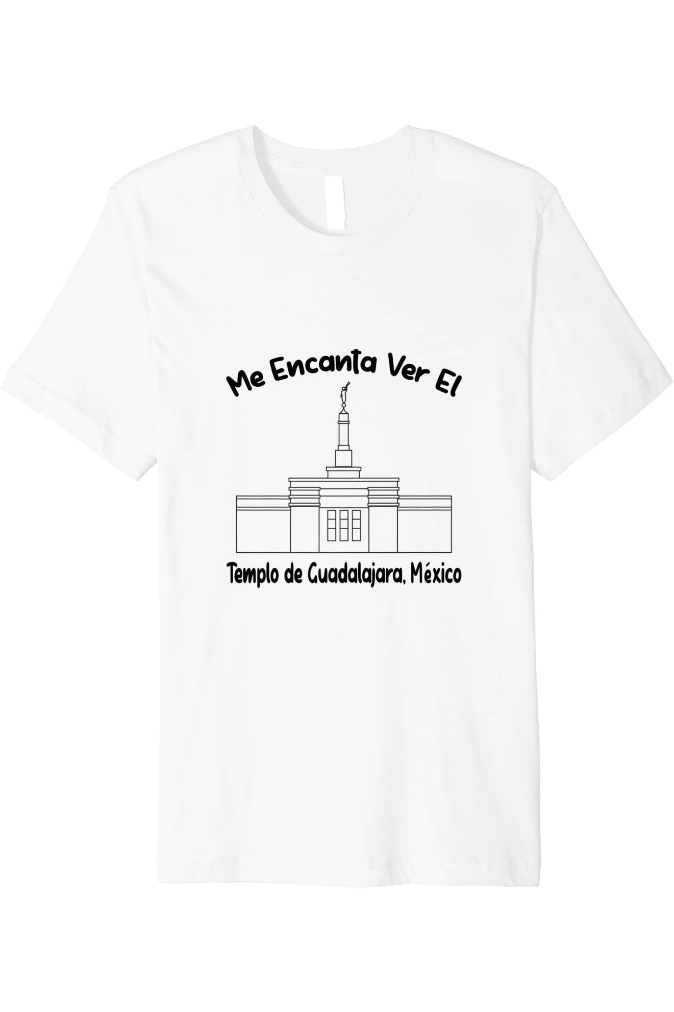 Guadalajara Mexico Temple T-Shirt - Premium - Primary Style (Spanish) US