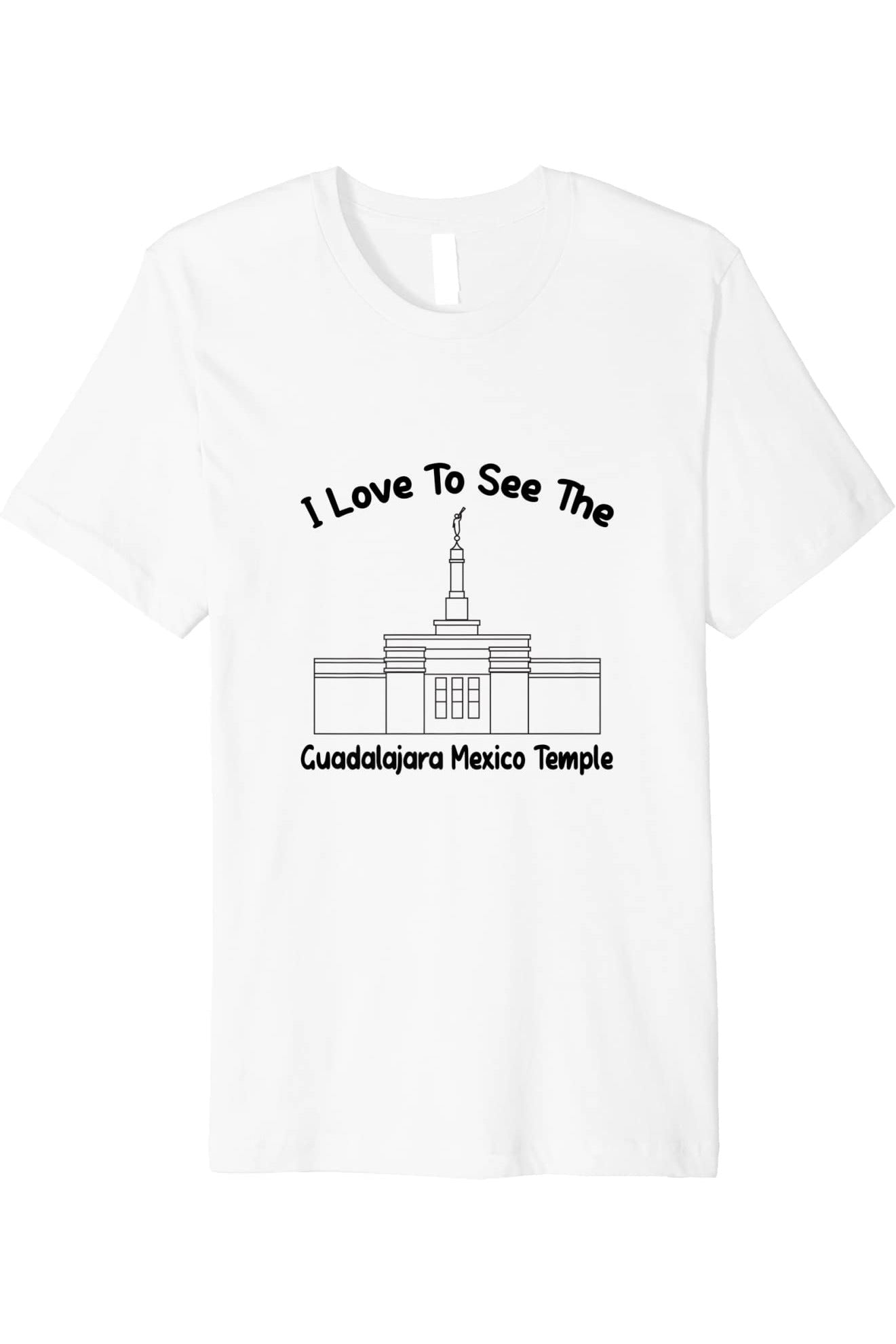 Guadalajara Mexico Temple T-Shirt - Premium - Primary Style (English) US