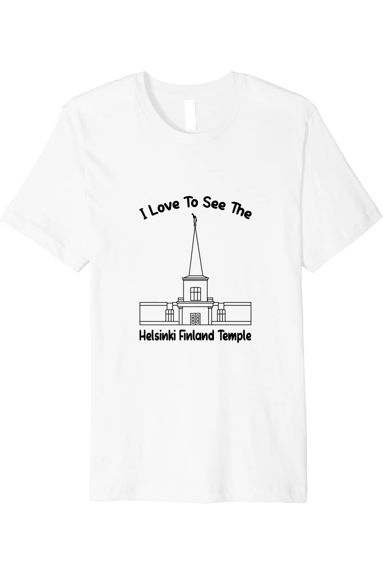 Helsinki Finland Temple T-Shirt - Premium - Primary Style (English) US