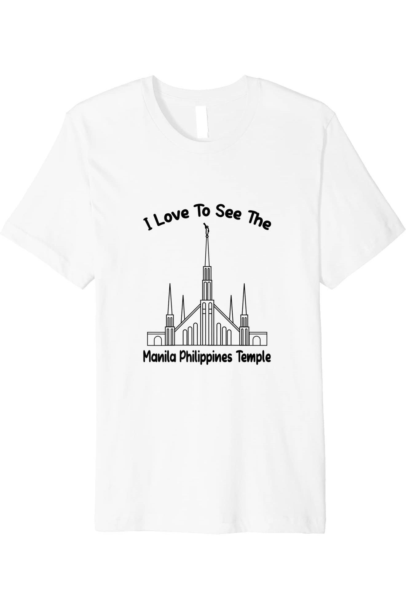 Manila Philippines Temple T-Shirt - Premium - Primary Style (English) US