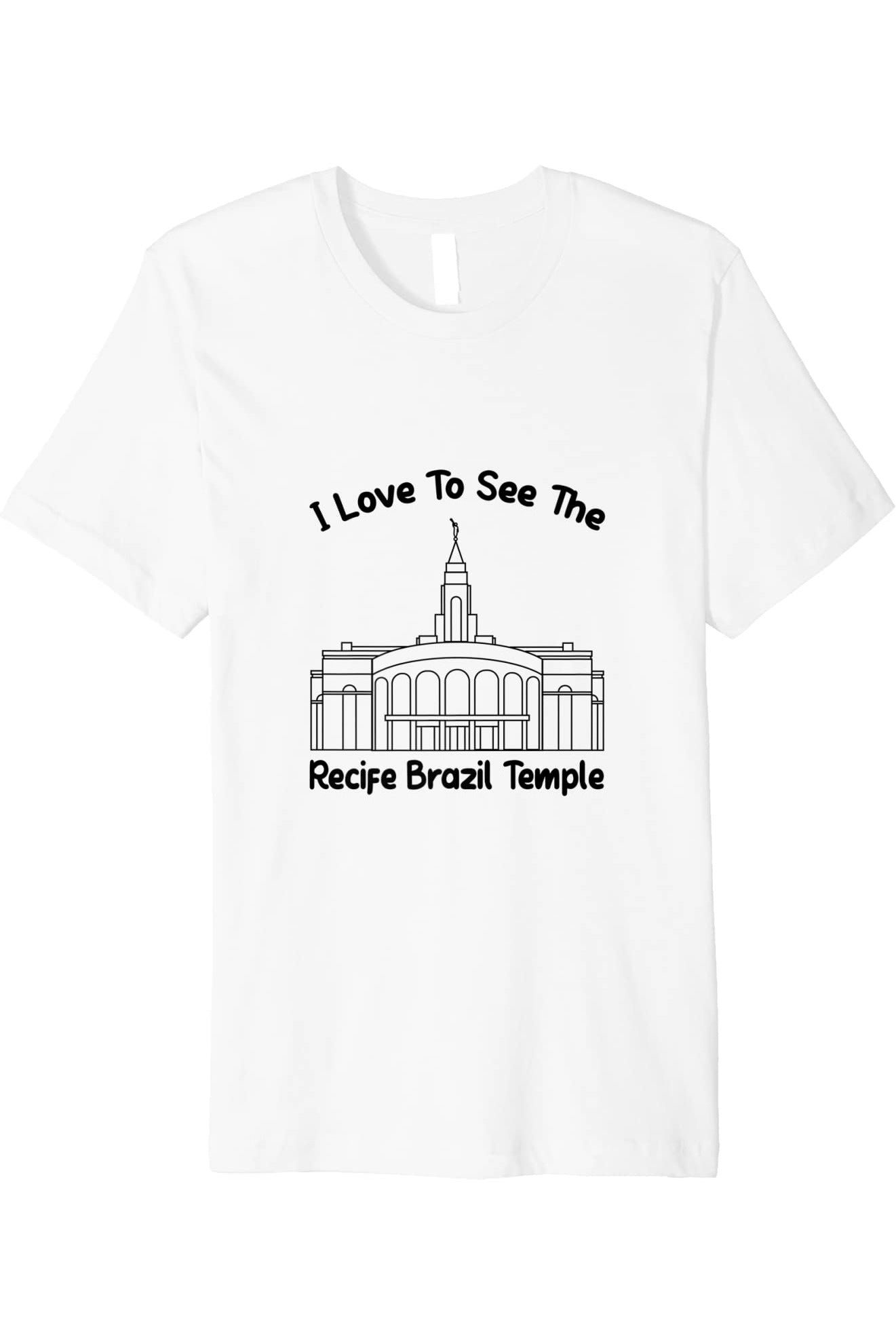 Recife Brazil Temple T-Shirt - Premium - Primary Style (English) US