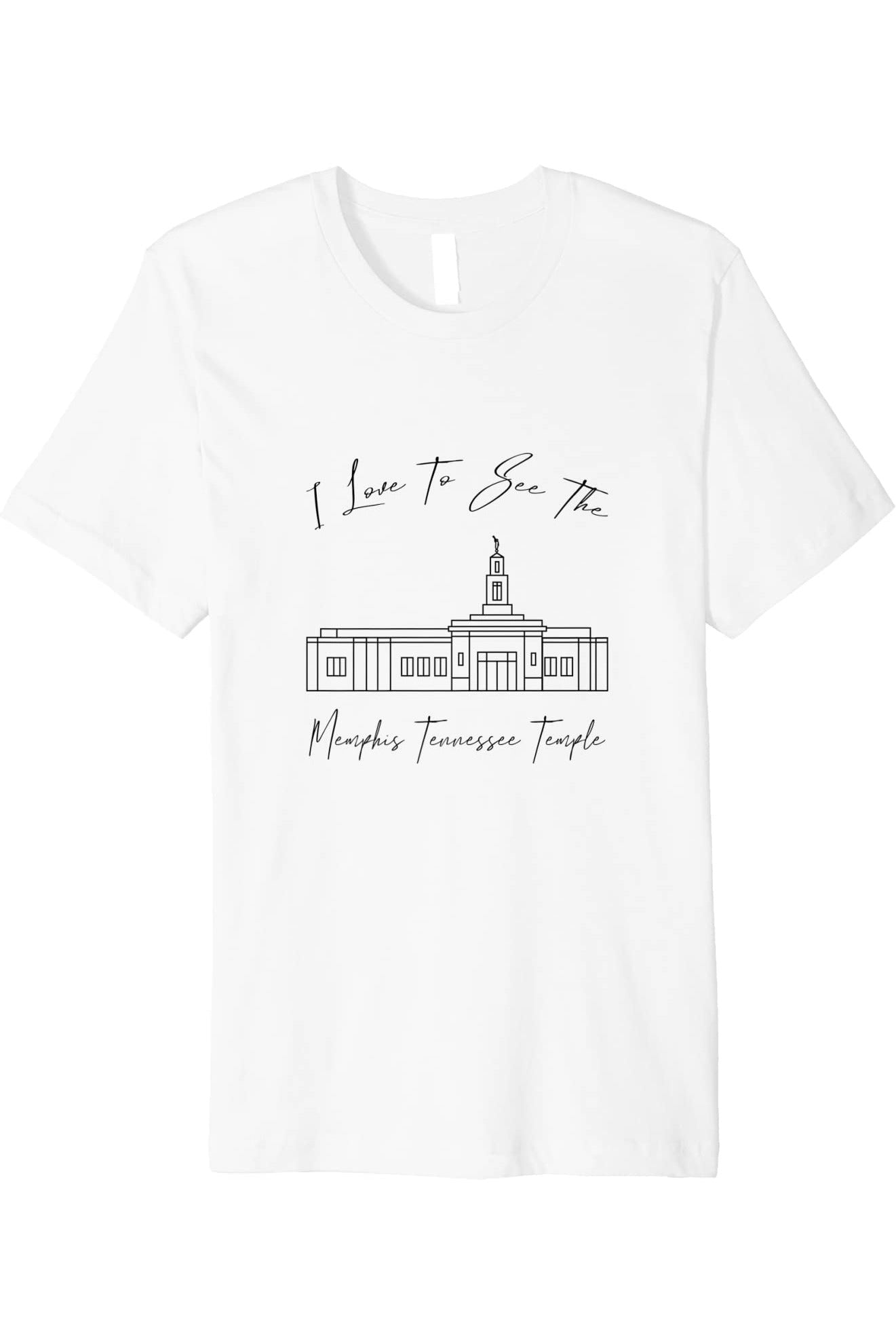 Memphis Tennessee Temple T-Shirt - Premium - Calligraphy Style (English) US