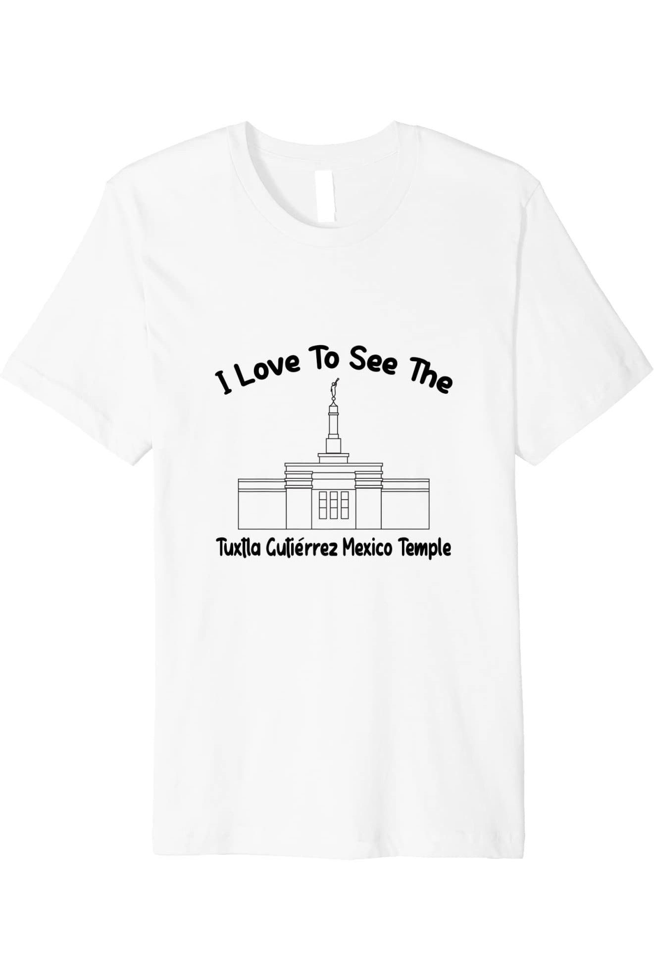 Tuxtla Gutierrez Mexico Temple T-Shirt - Premium - Primary Style (English) US