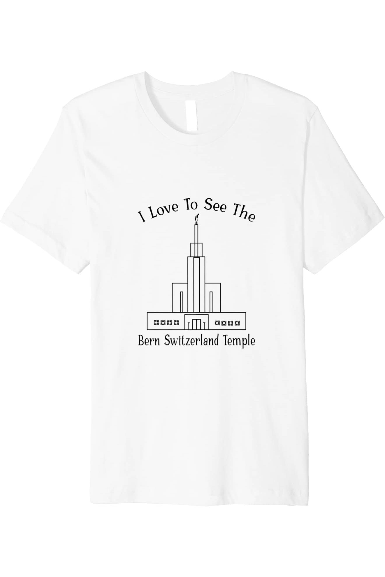 Bern Switzerland Temple T-Shirt - Premium - Happy Style (English) US