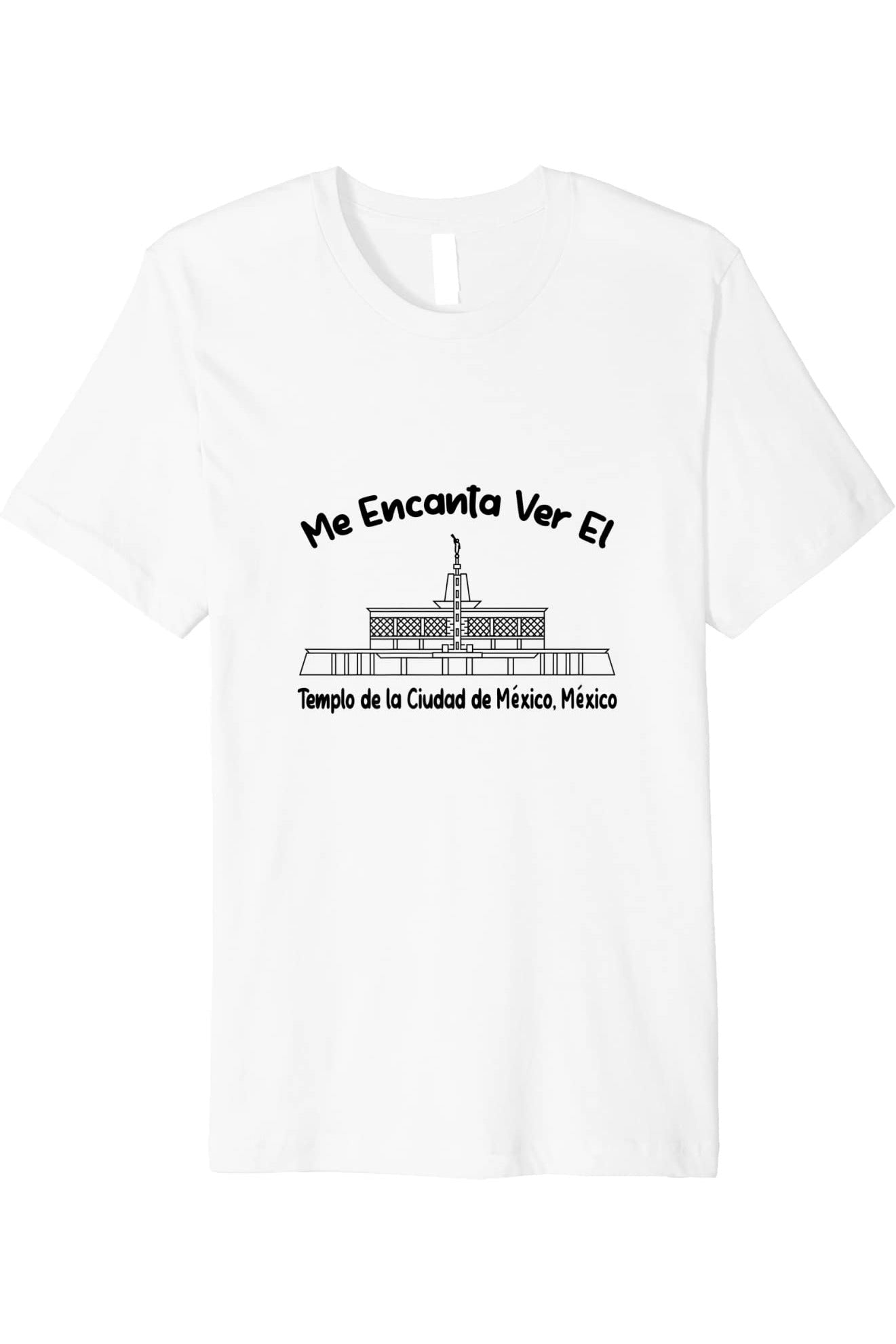 Mexico City Mexico Temple T-Shirt - Premium - Primary Style (Spanish) US