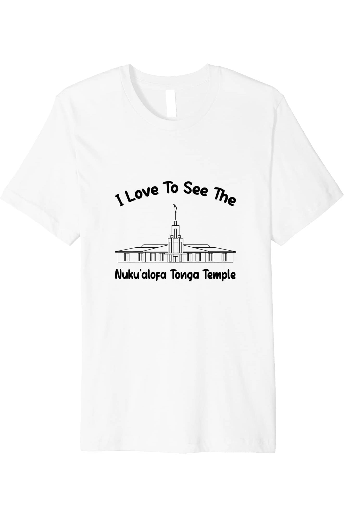Nuku'alofa Tonga Temple T-Shirt - Premium - Primary Style (English) US