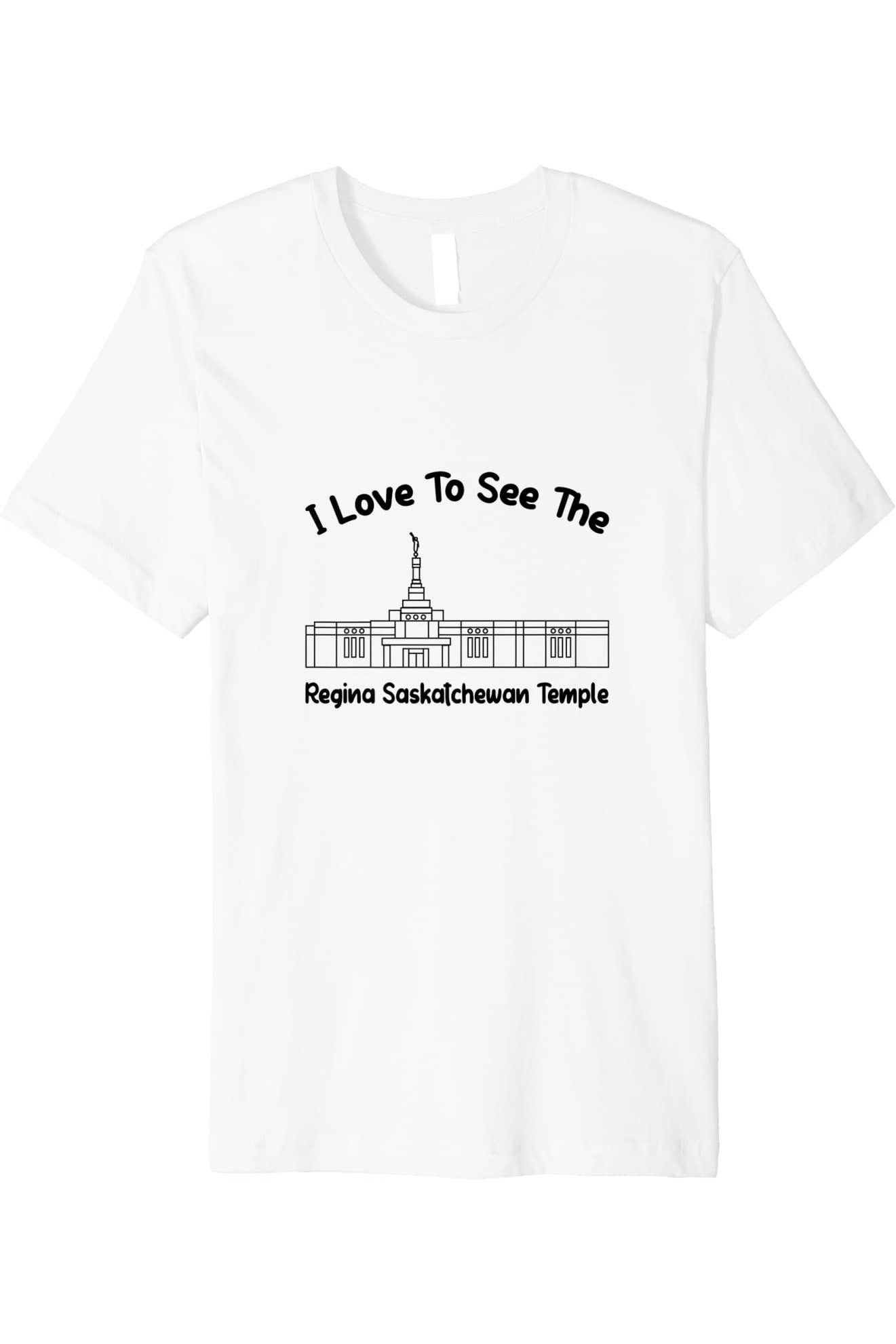 Regina Saskatchewan Temple T-Shirt - Premium - Primary Style (English) US