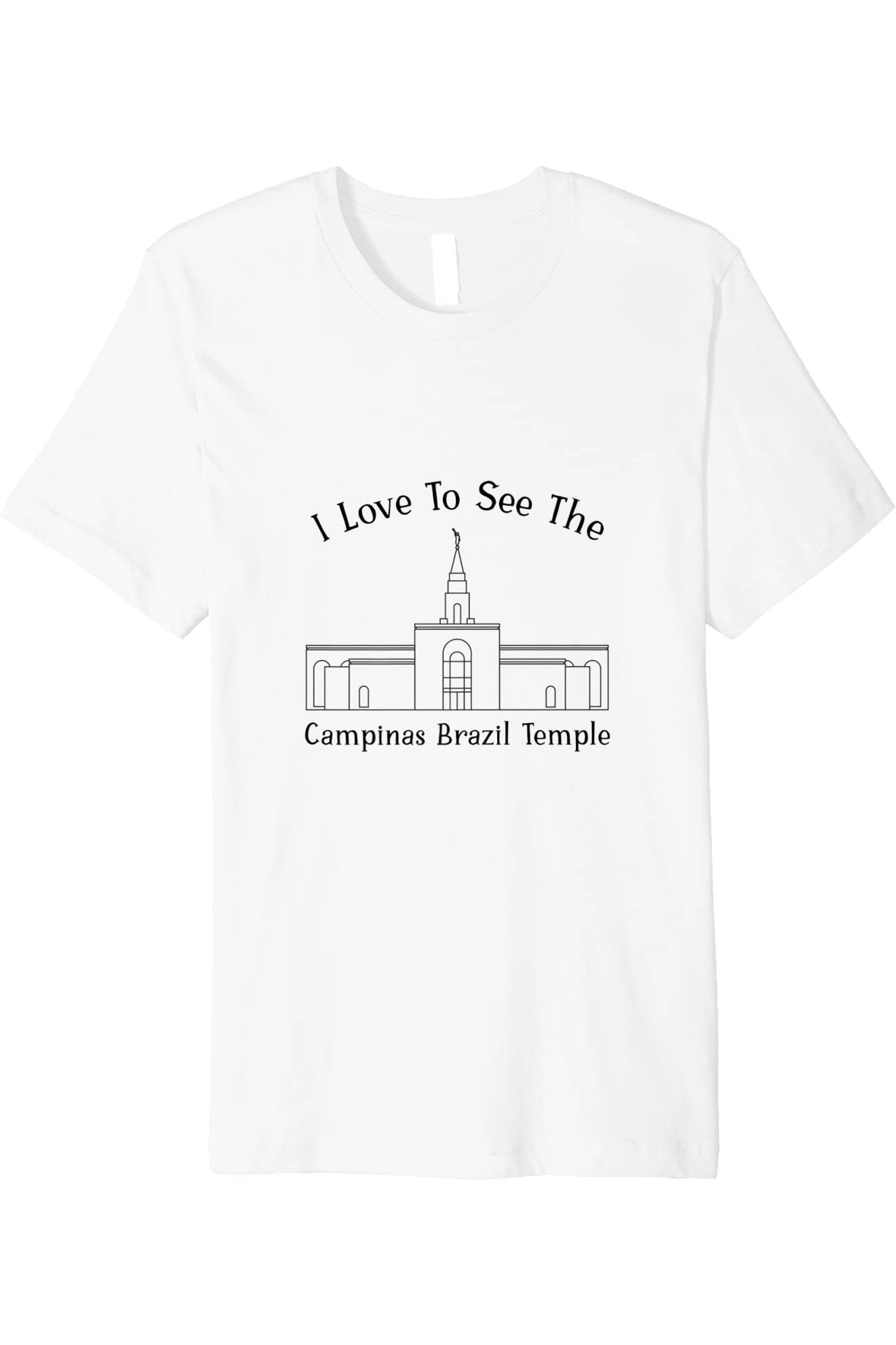 Campinas Brazil Temple T-Shirt - Premium - Happy Style (English) US