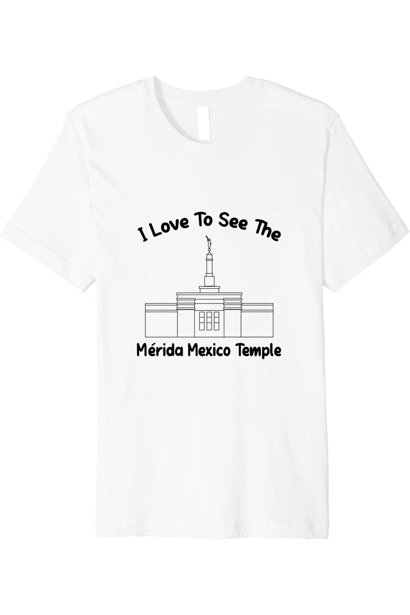 Merida Mexico Temple T-Shirt - Premium - Primary Style (English) US