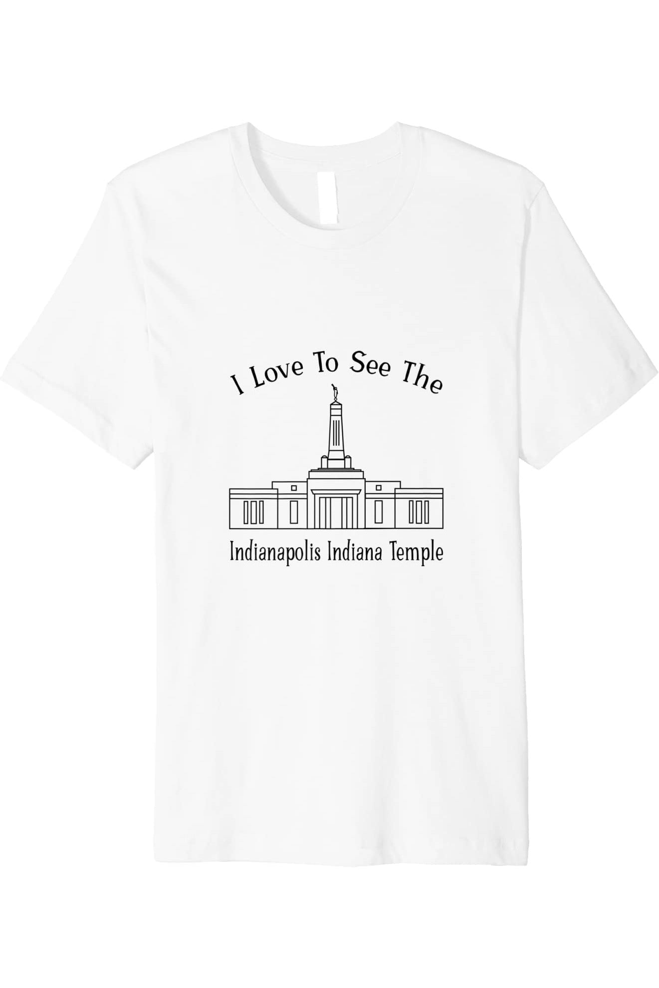 Indianapolis Indiana Temple T-Shirt - Premium - Happy Style (English) US