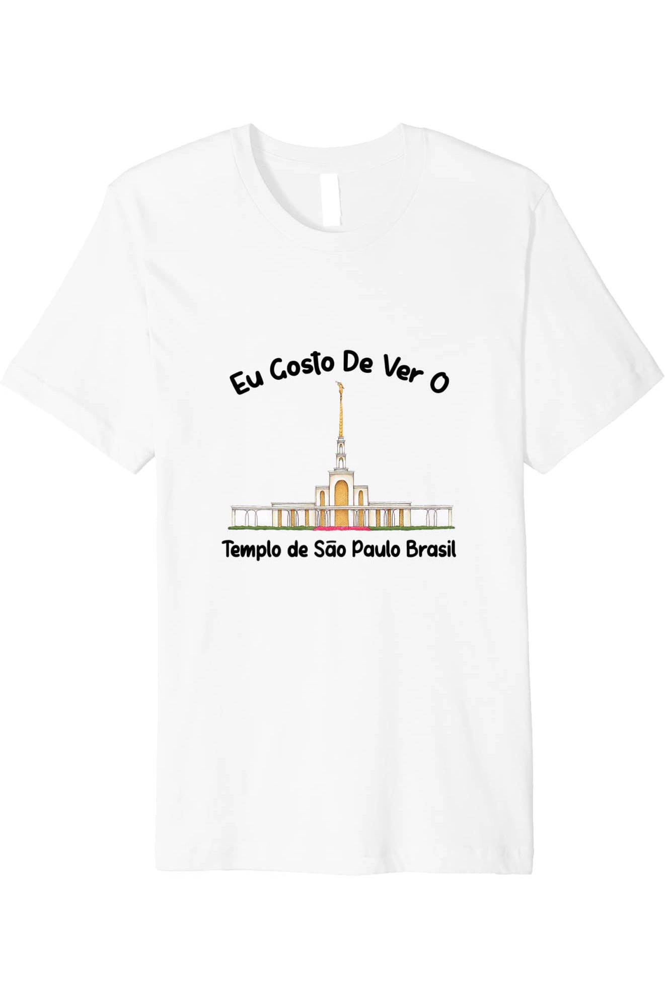 Templo de Manaus Brasil T-Shirt - Premium - Primary Style (Portuguese) US