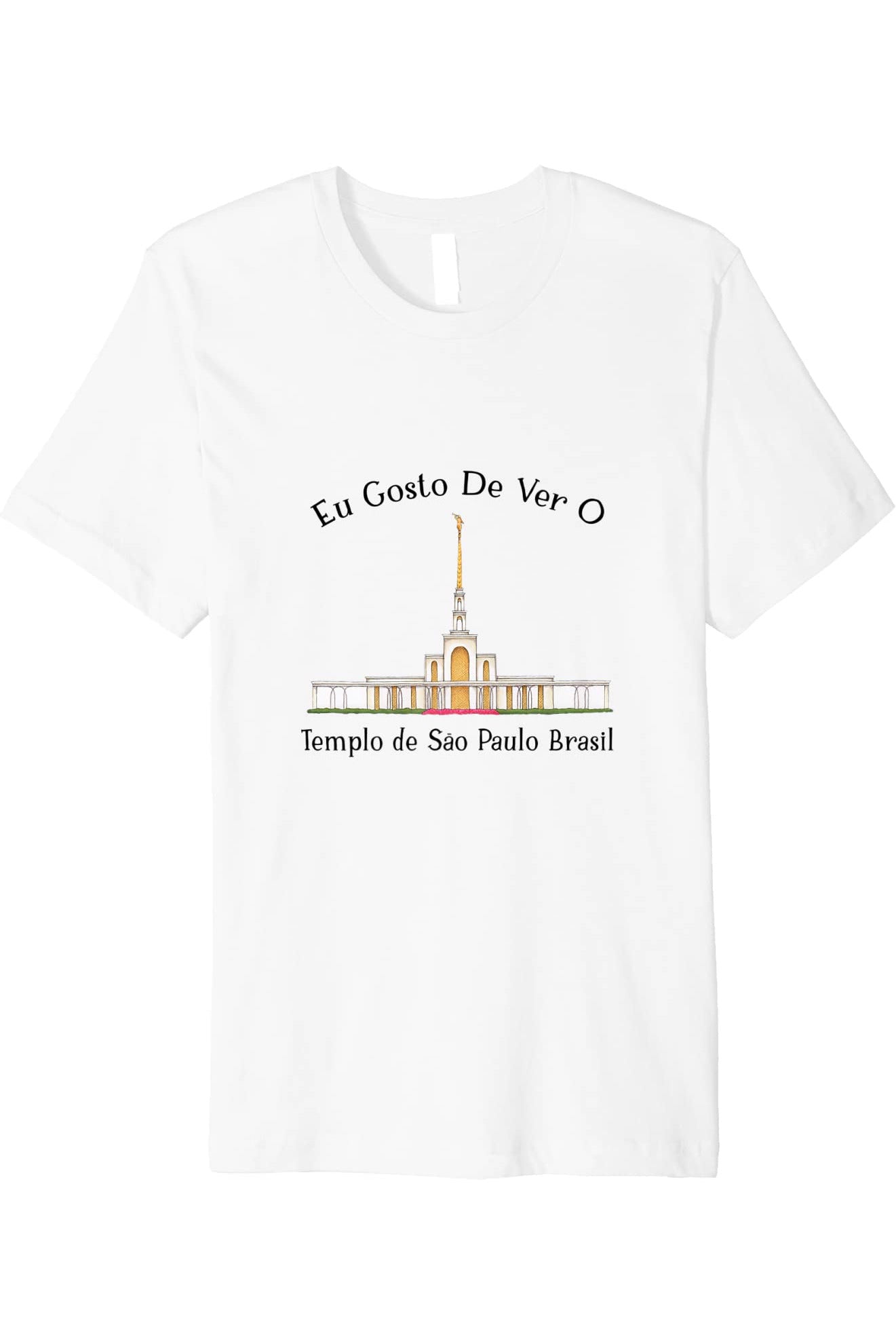 Templo de Manaus Brasil T-Shirt - Premium - Happy Style (Portuguese) US