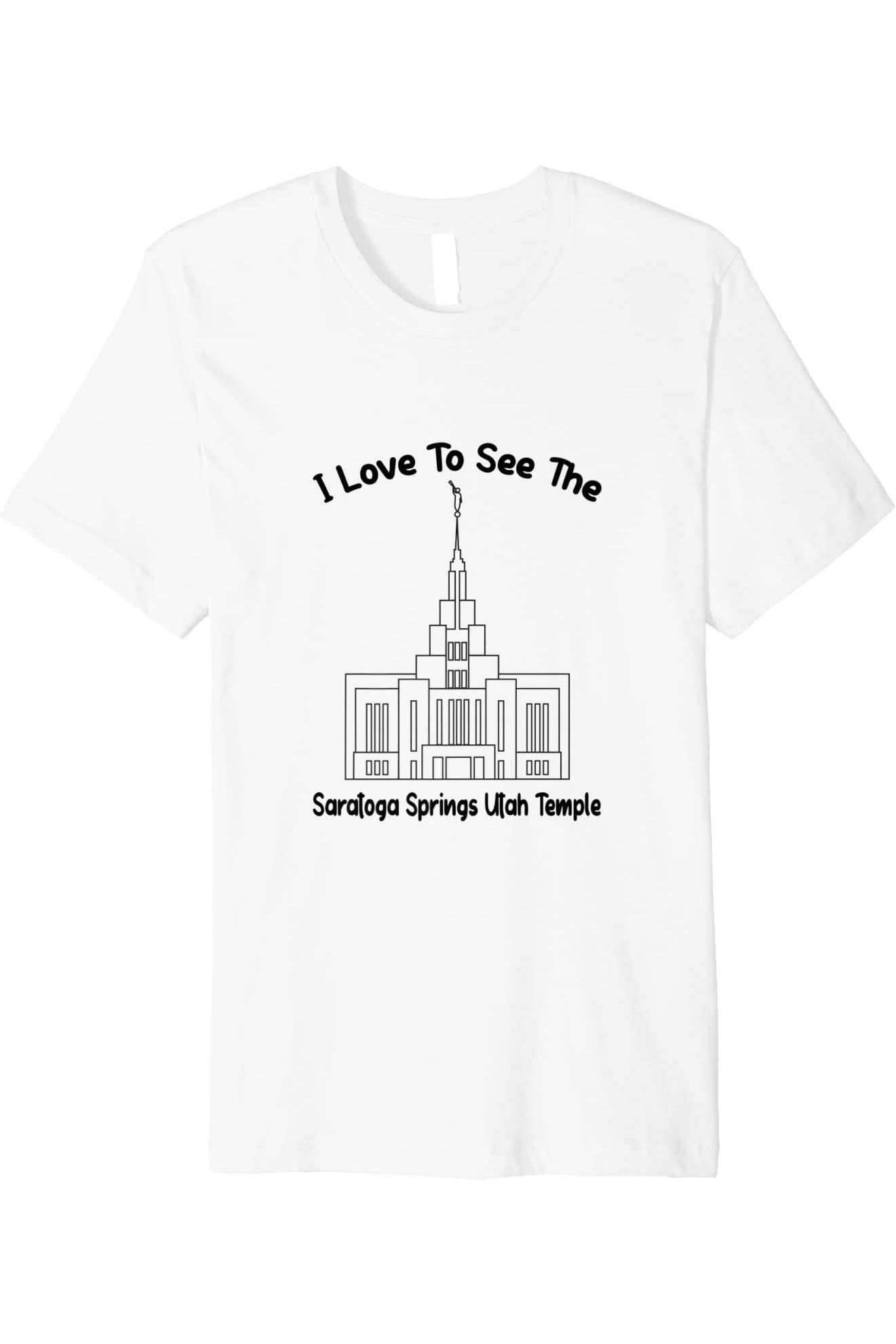 Saratoga Springs Utah Temple T-Shirt - Premium - Primary Style (English) US