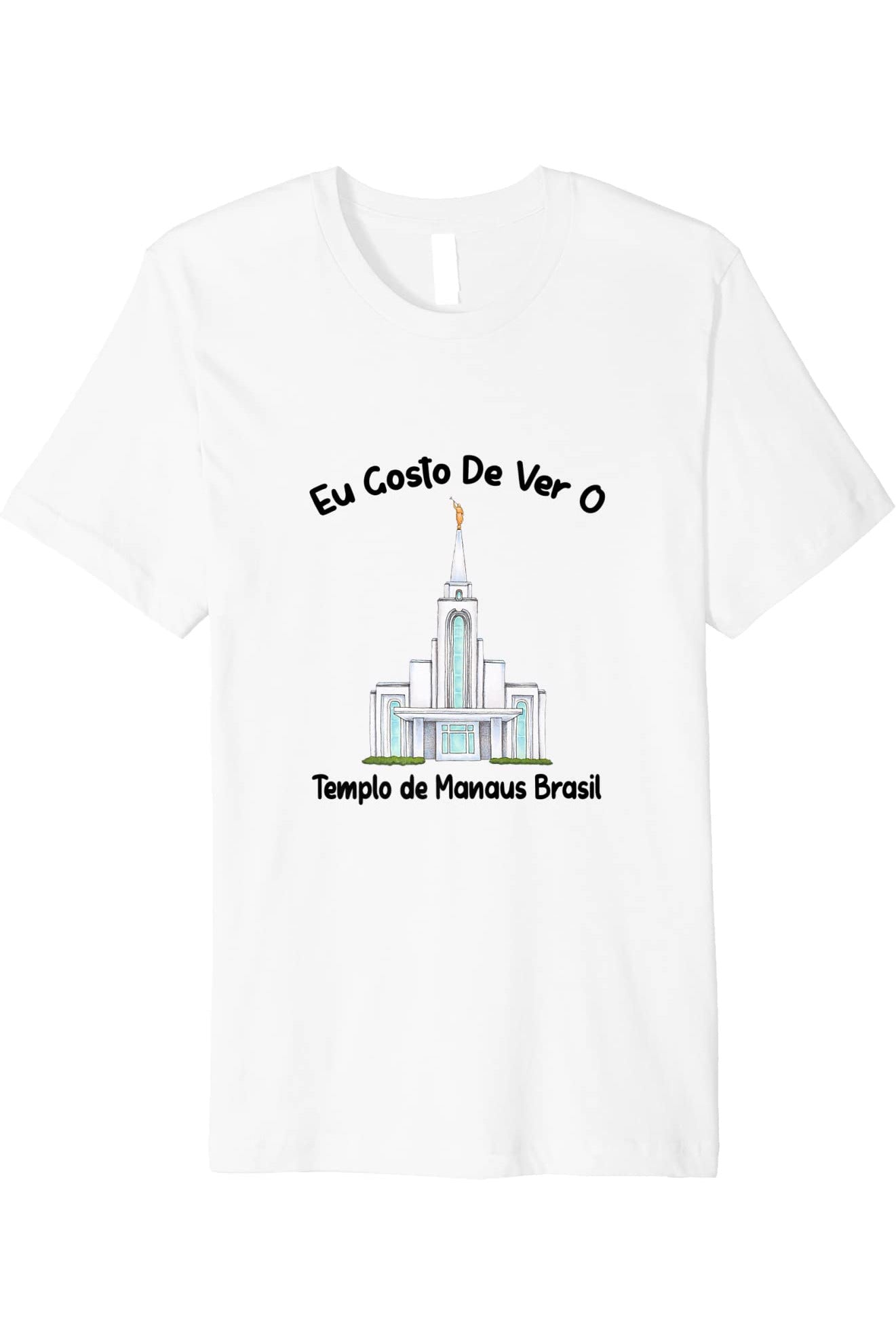Templo de Manaus Brasil T-Shirt - Premium - Primary Style (Portuguese) US